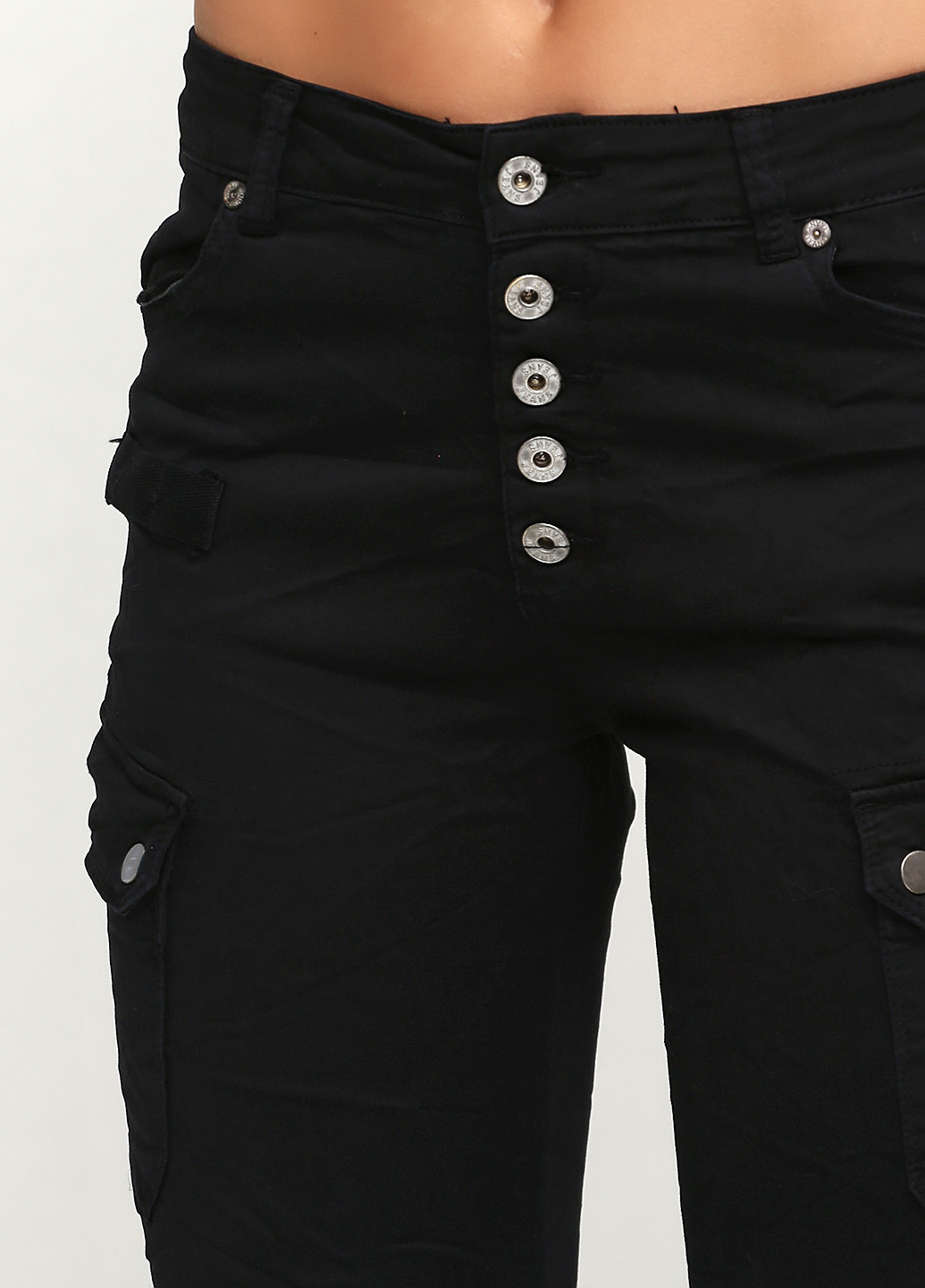 Черные кэжуал демисезонные зауженные брюки Italy Moda