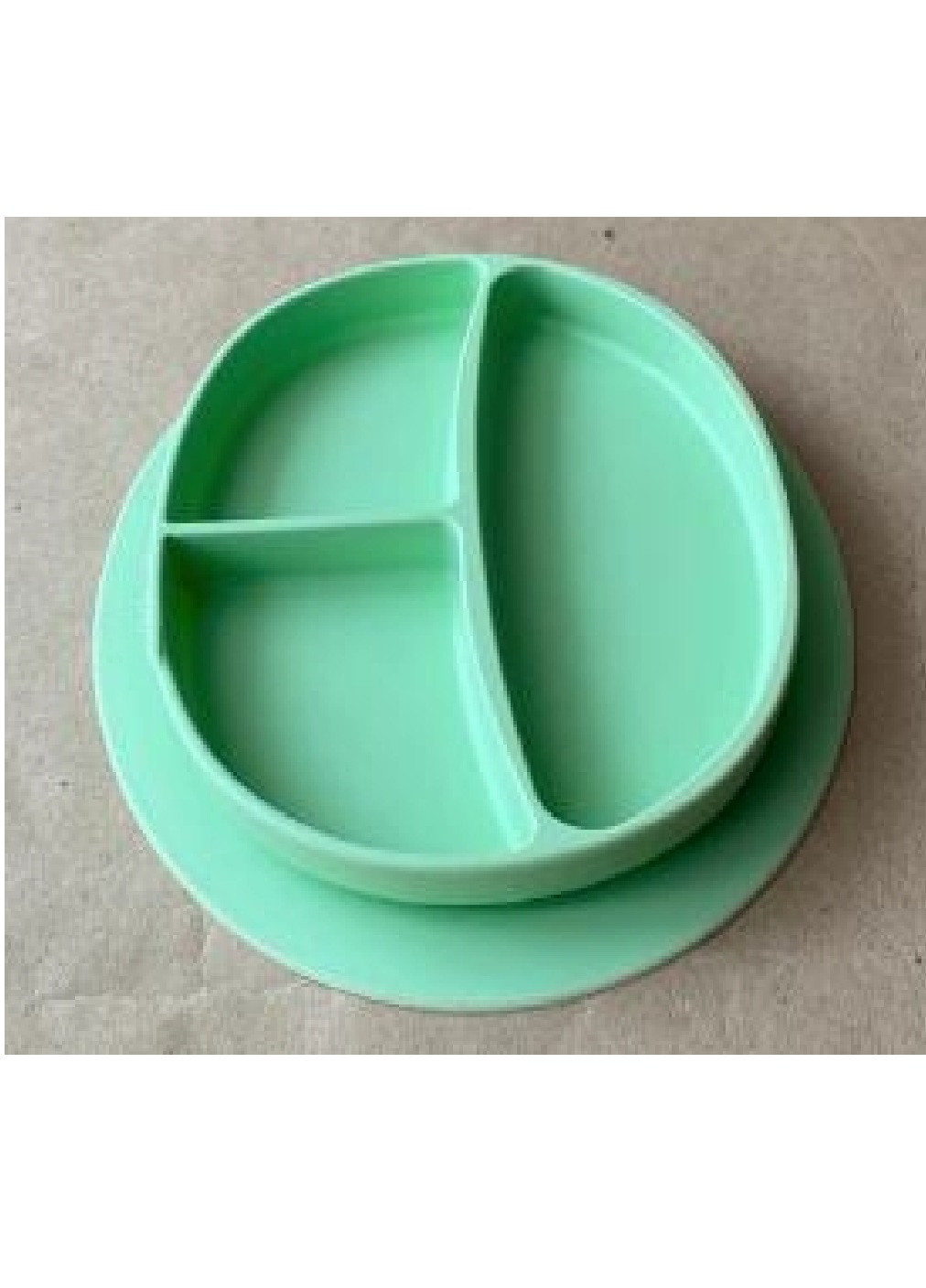 Детский силиконовый набор посуды для детей из пяти предметов(45124578-Т) Зеленый Francesco Marconi (251406112)