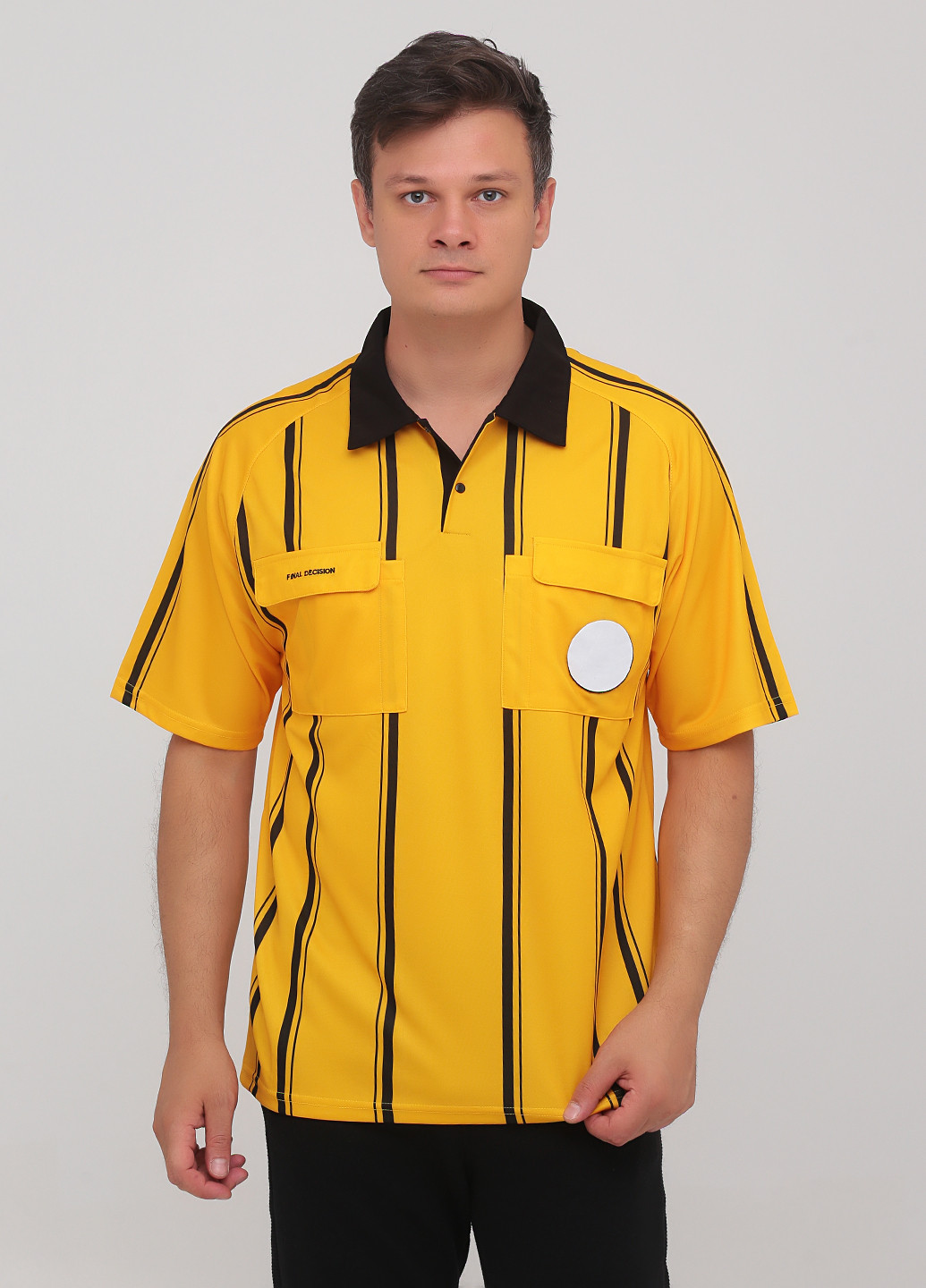 Желтая футболка-футболка для мужчин Independent в полоску