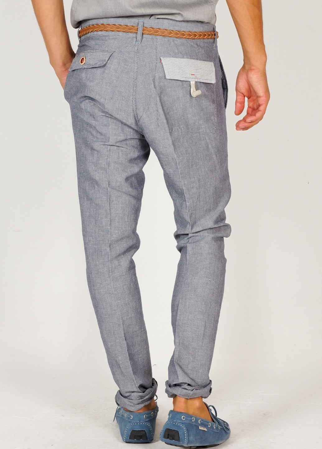 Серые кэжуал демисезонные прямые брюки Primo Emporio