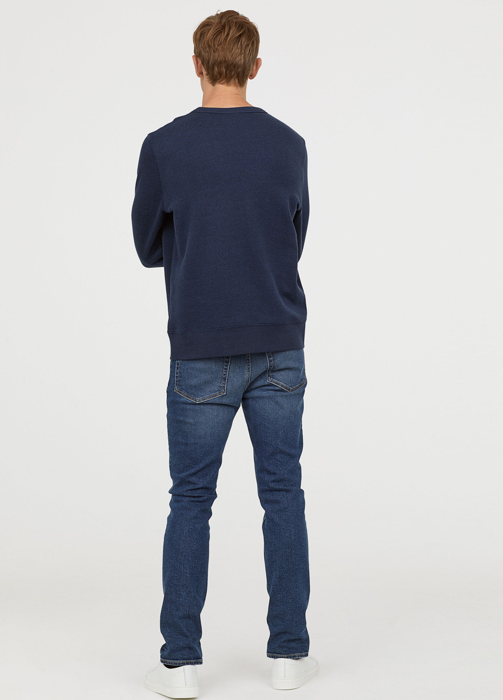Джинси H&M однотонні темно-сині джинсові