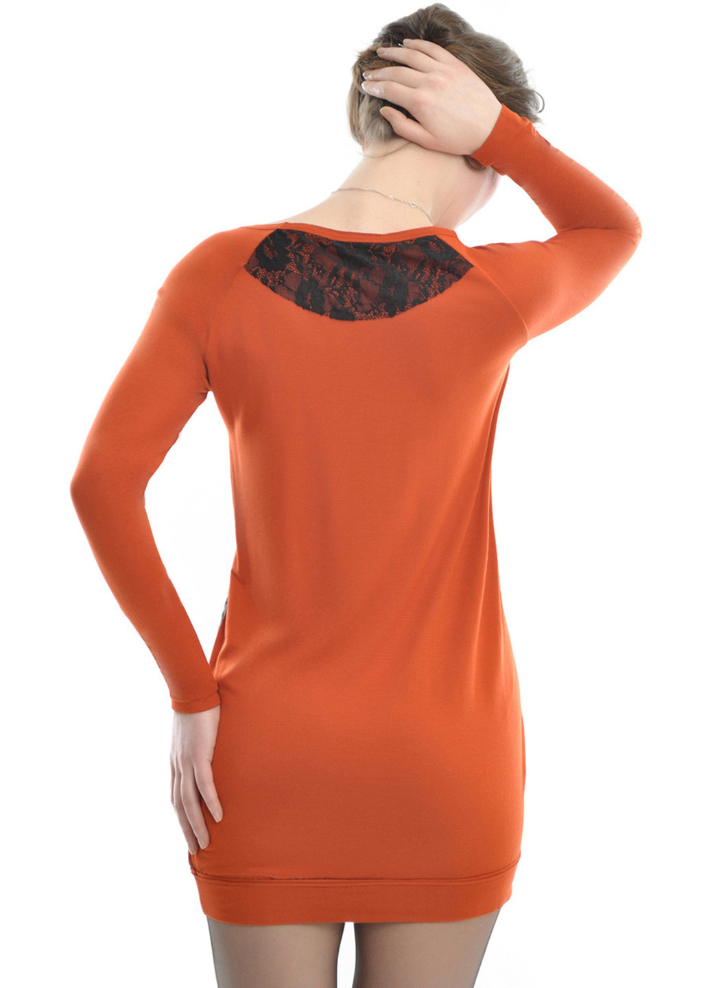 Оранжевое кэжуал платье Rinascimento с рисунком