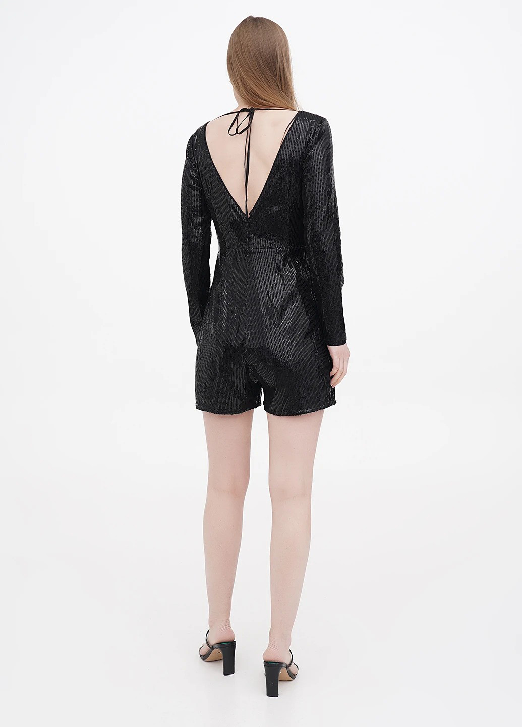 Комбінезон Motivi комбінезон-шорти однотонний чорний коктейльний, вечірній поліестер
