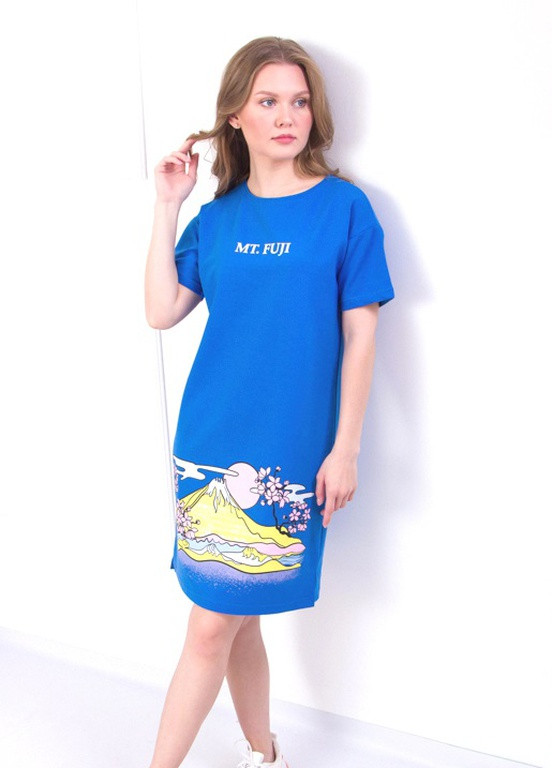 Синя кежуал сукня жіноча Носи своє з абстрактним візерунком