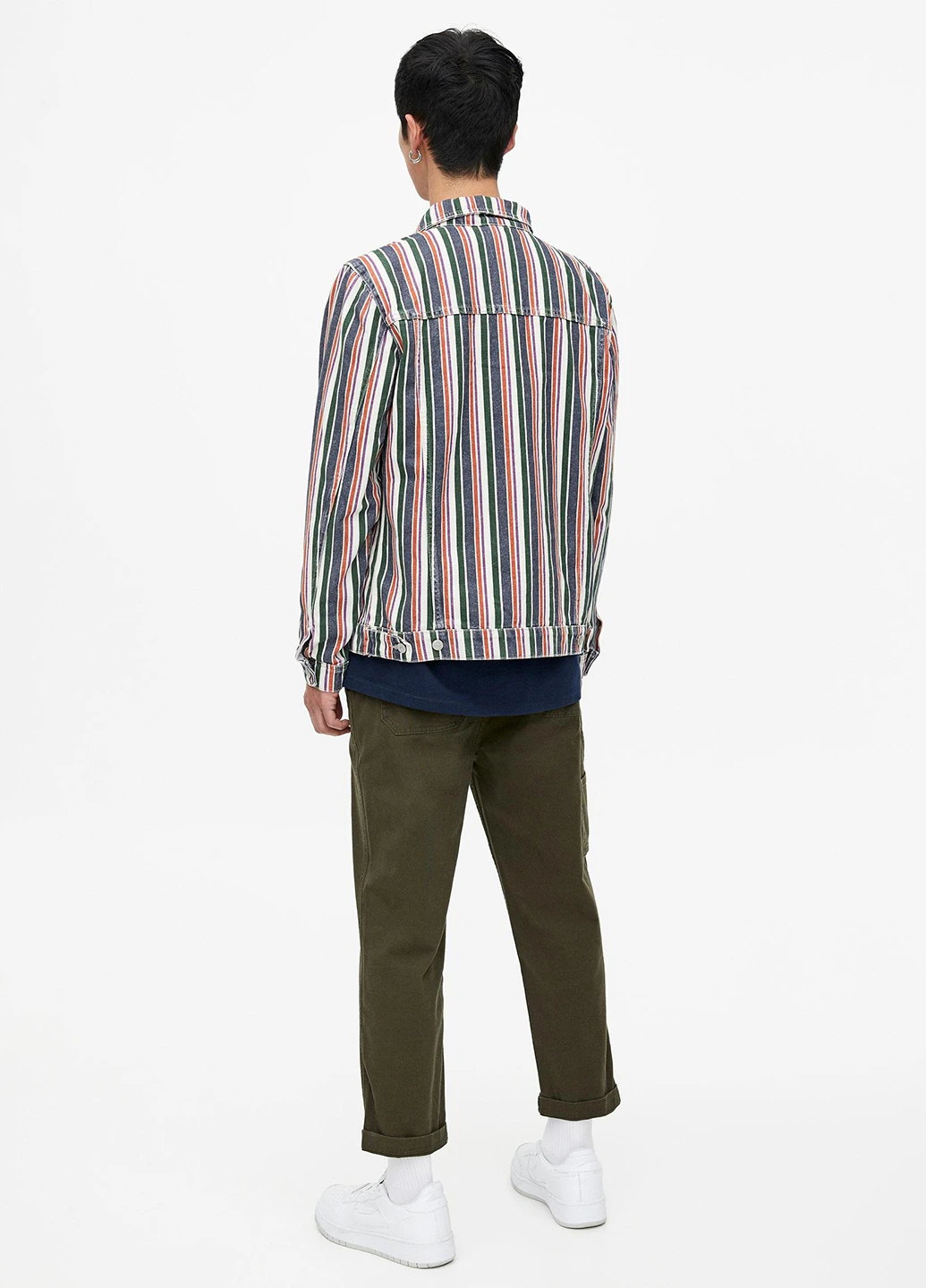Хаки кэжуал демисезонные чиносы брюки Pull & Bear