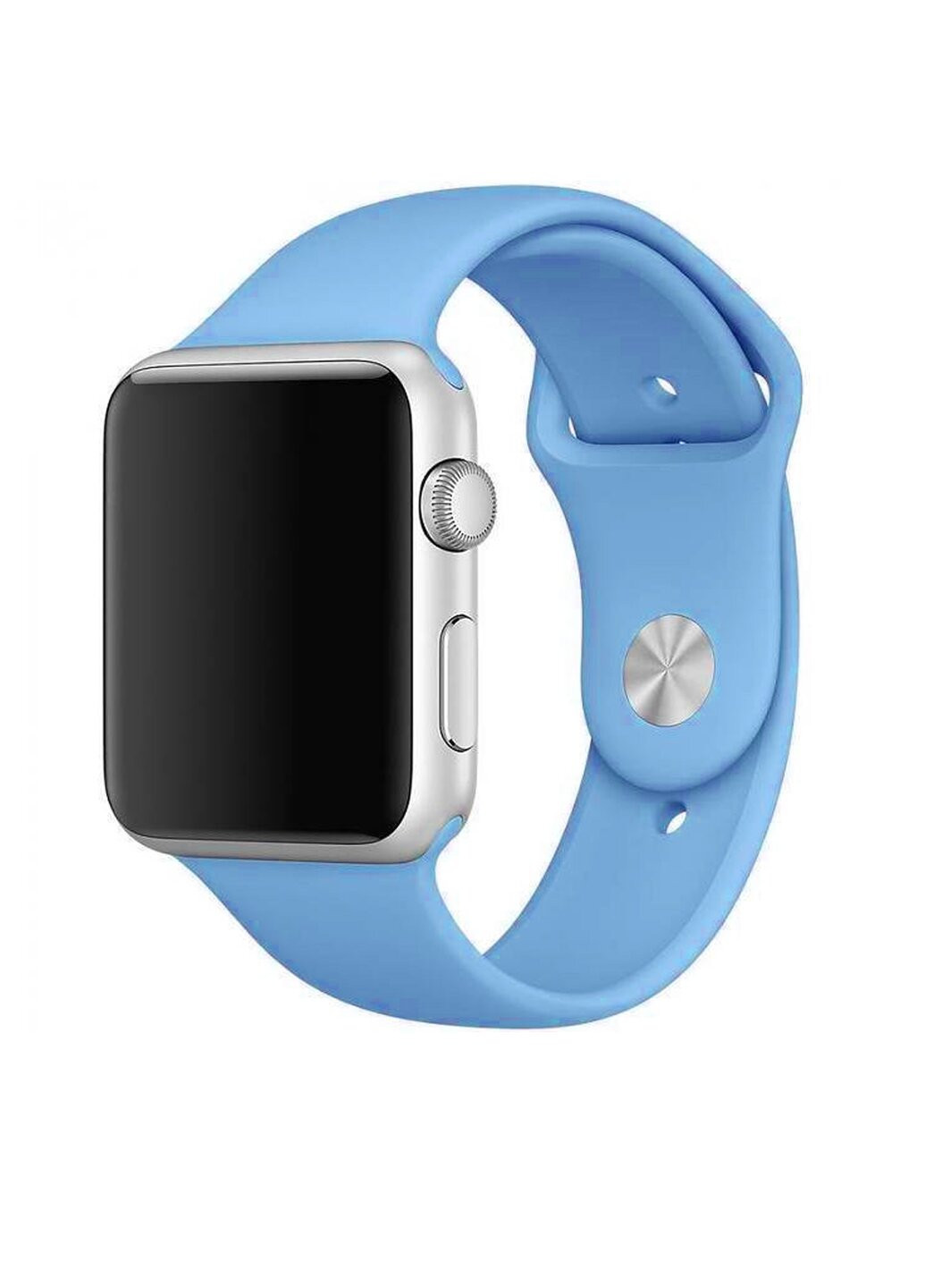 Ремінець Sport Band для Apple Watch 42 / 44mm силіконовий блакитний спортивний size (s) Series 5 4 3 2 1 Cornflower ARM (222374724)