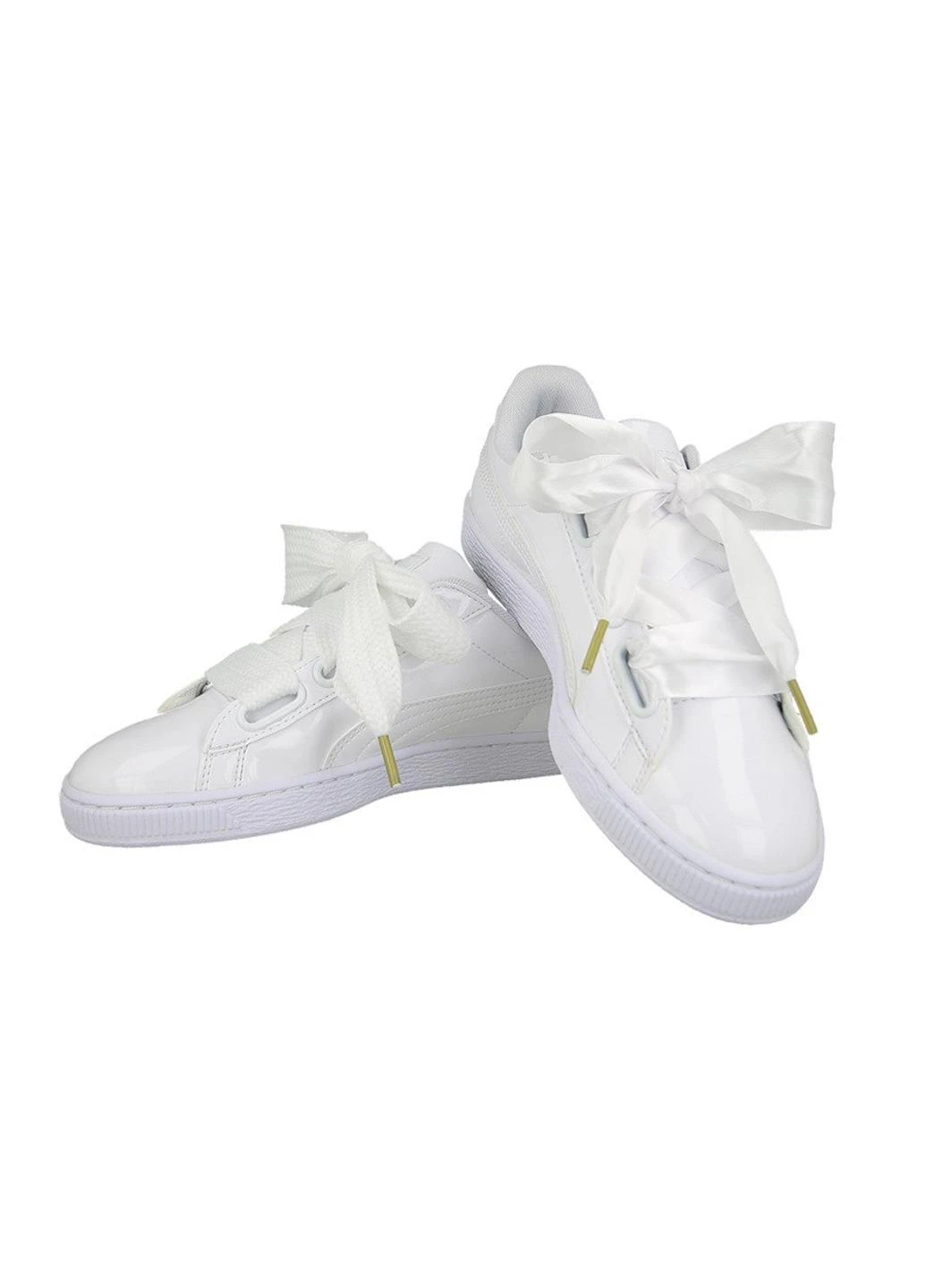 Кроссовки 363073-02 Puma Basket Heart Patent белые демисезоны (317229325)