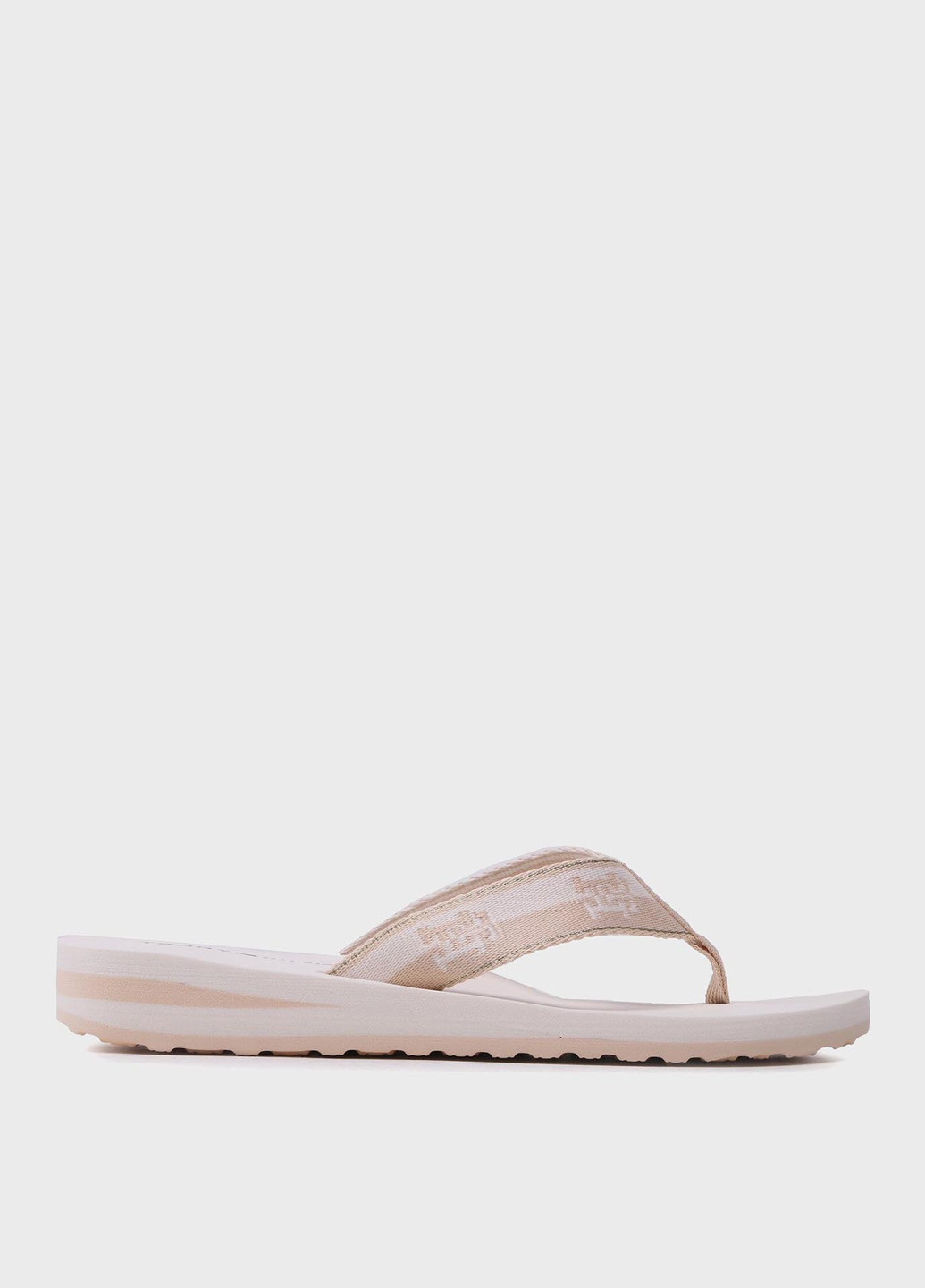 Белые кэжуал, пляжные вьетнамки Tommy Hilfiger с логотипом