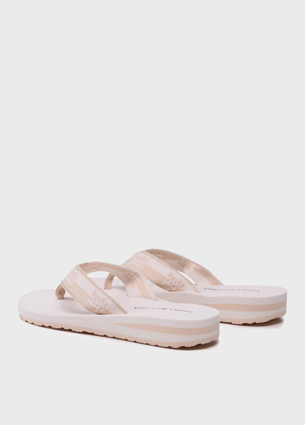 Белые кэжуал, пляжные вьетнамки Tommy Hilfiger с логотипом