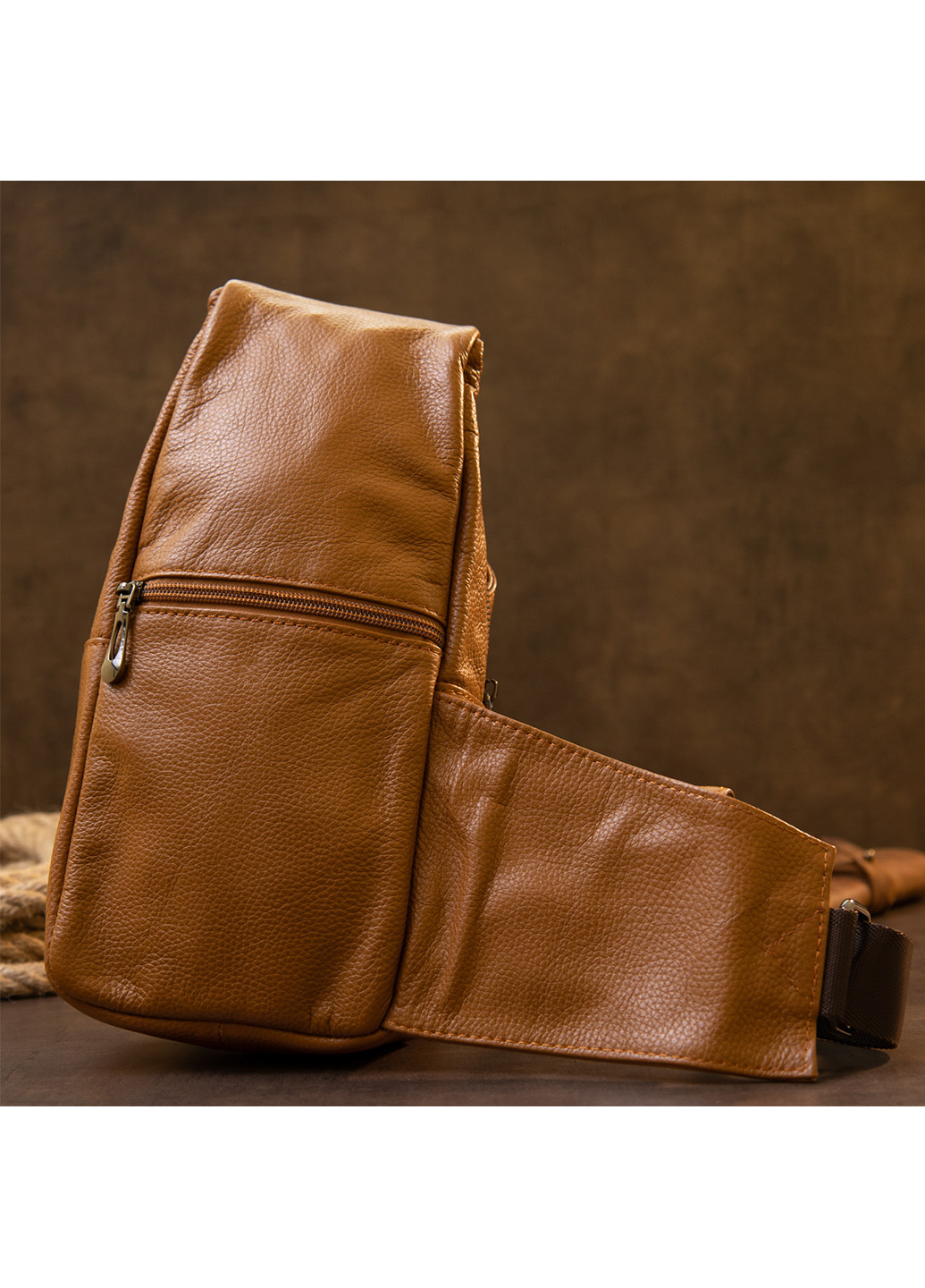 Чоловіча шкіряна сумка 16,5х31,5х6,3 см Vintage (252130484)