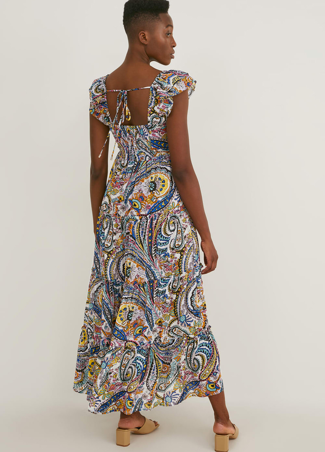 Комбинированное кэжуал платье в стиле ампир C&A с цветочным принтом