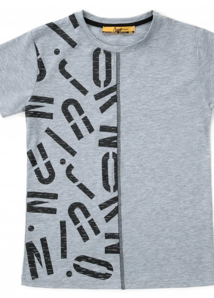 Сірий літній костюм десткий з шортами (4118-170b-gray) Breeze
