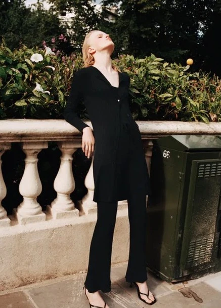 Чорна кежуал плаття, сукня Zara однотонна