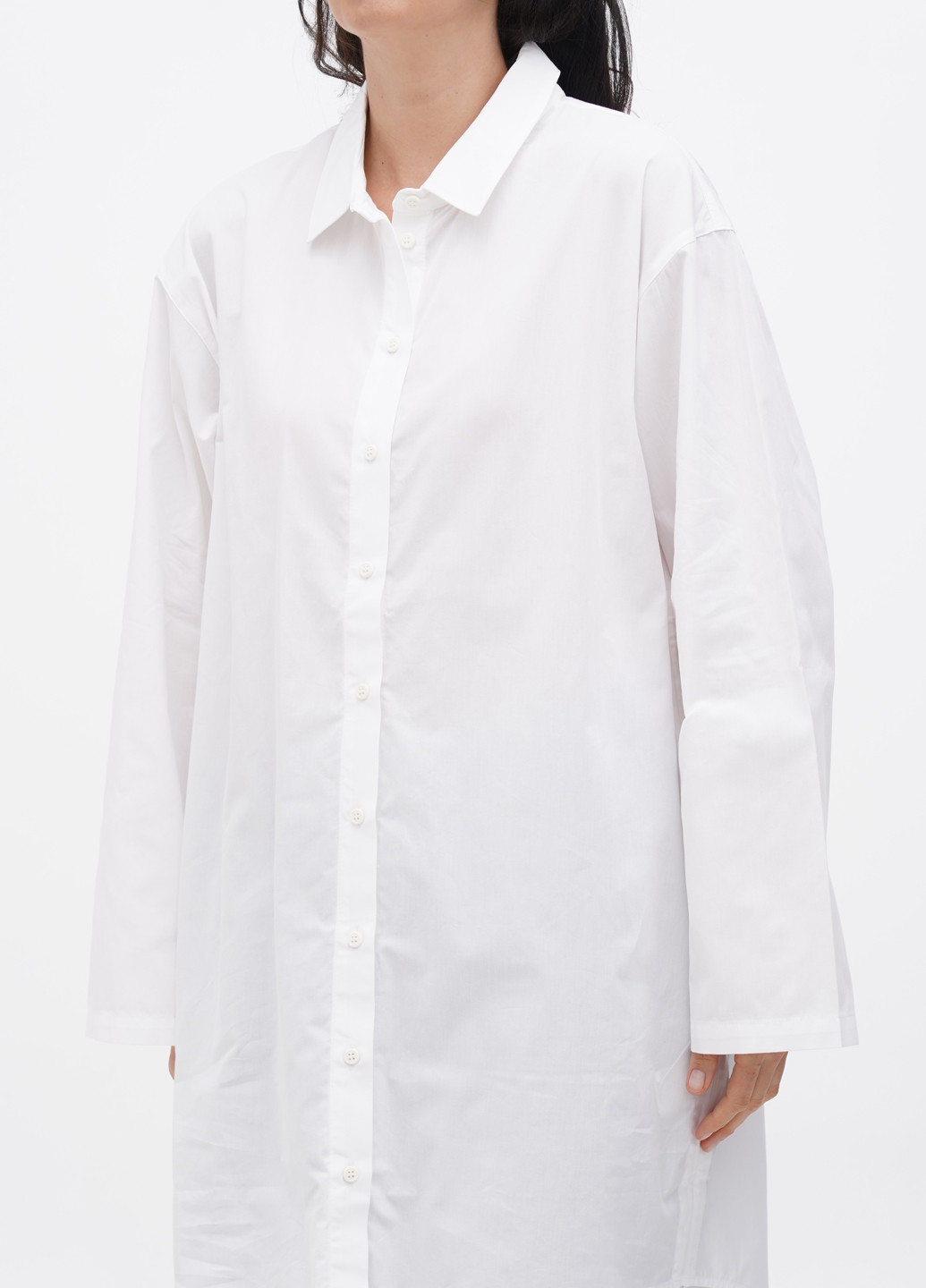 Белая кэжуал рубашка однотонная NA-KD