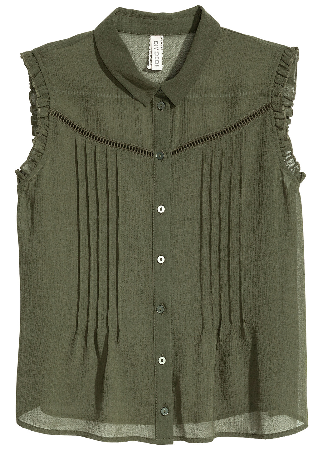 Оливково-зелена літня блуза H&M