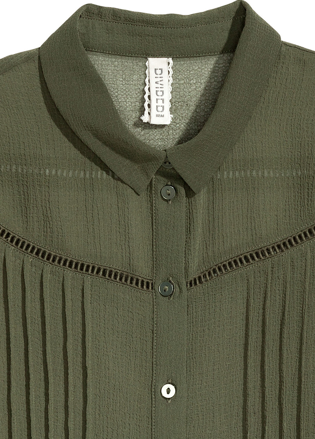 Оливково-зеленая летняя блуза H&M