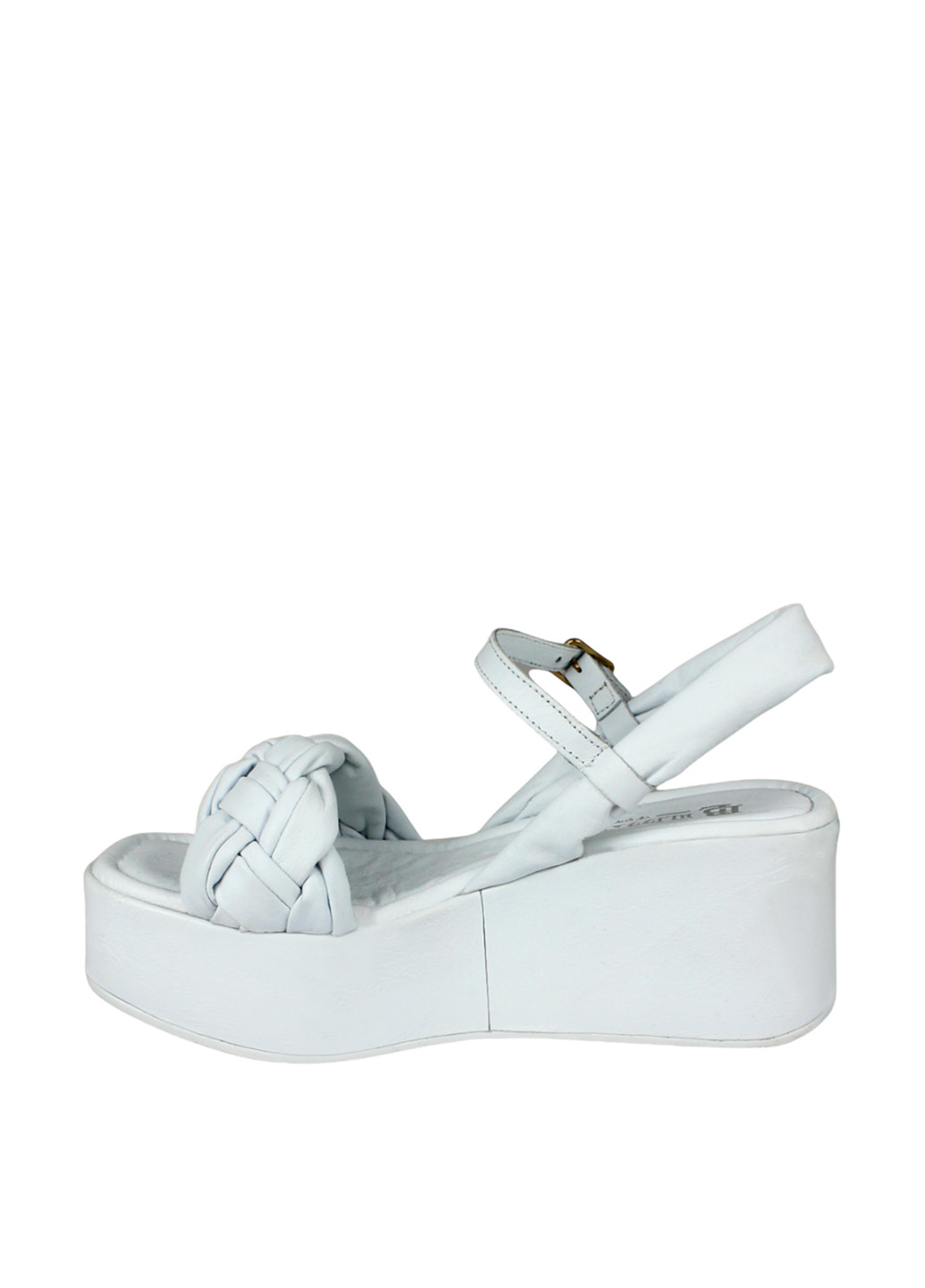 Белые босоножки Blizzarini с ремешком плетение