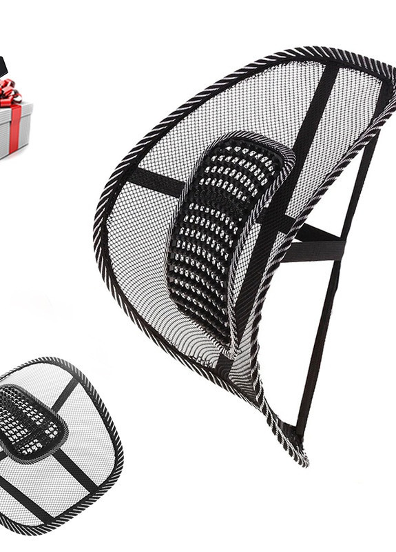 Ортопедична спинка з масажером на крісло та авто сидіння підставка для спини + ніж кредитка No Brand (251471821)