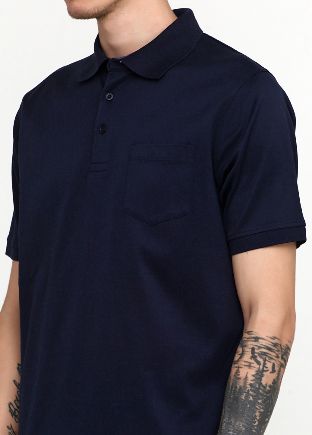 Темно-синяя футболка-поло для мужчин Clipper однотонная