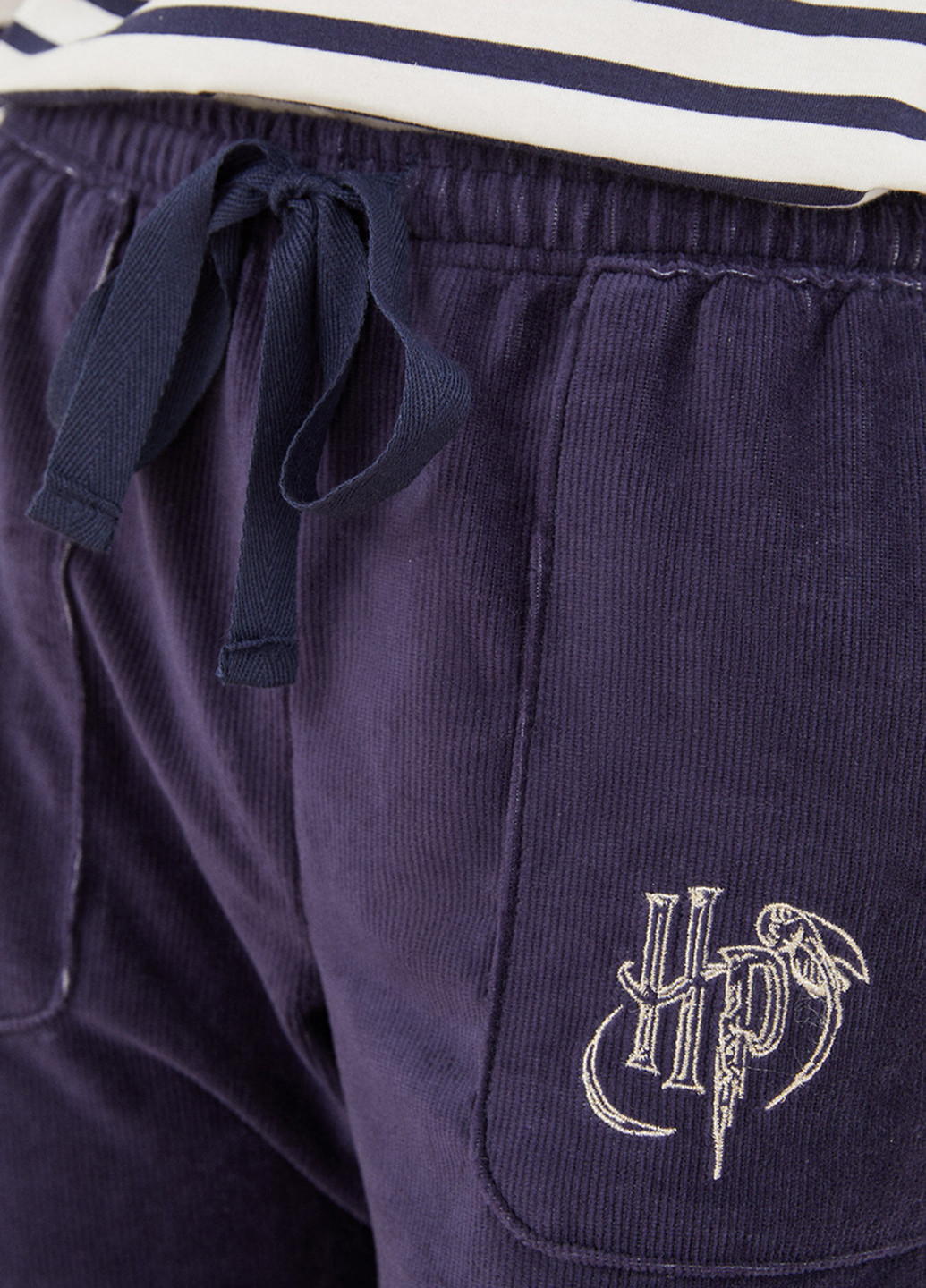 Темно-синие домашние демисезонные прямые брюки Women'secret