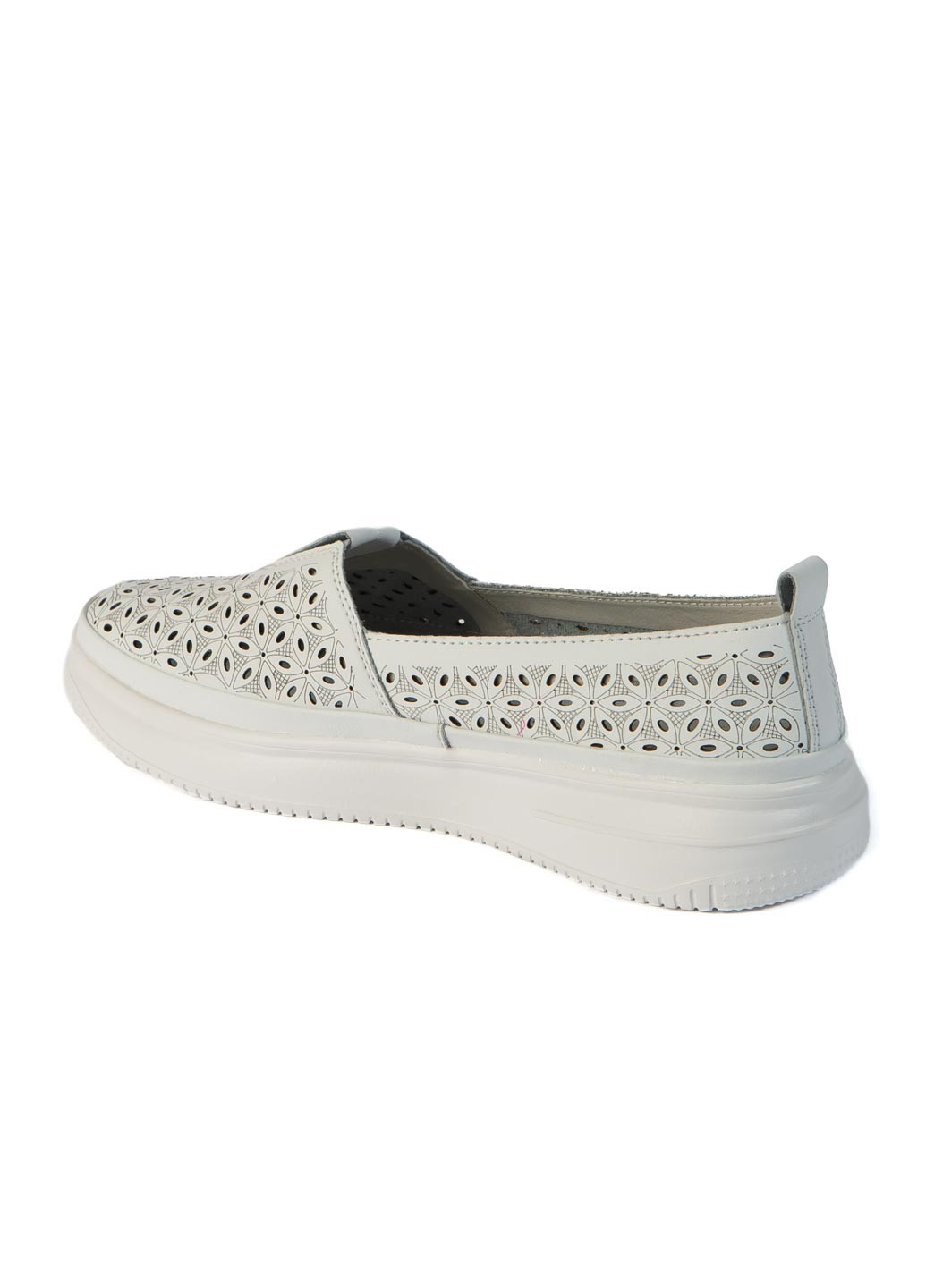 Белые мокасины Lonza с перфорацией, с белой подошвой