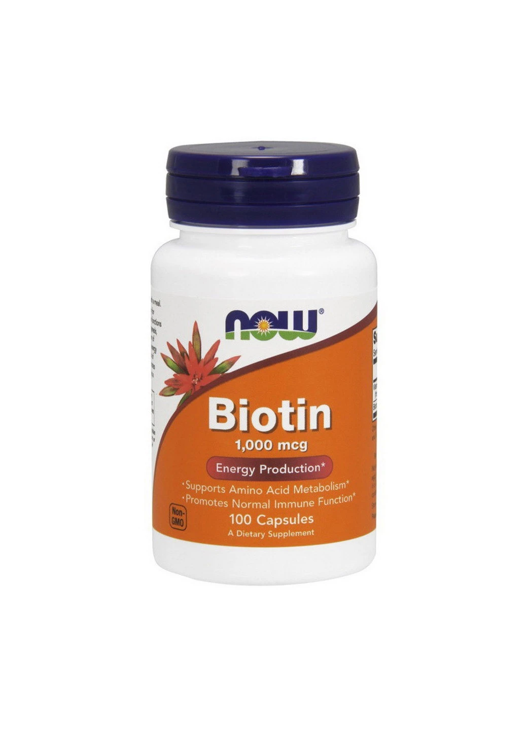 Біотин Biotin 1,000 mcg (100 капс) вітамін б7 нау фудс Now Foods (255408226)