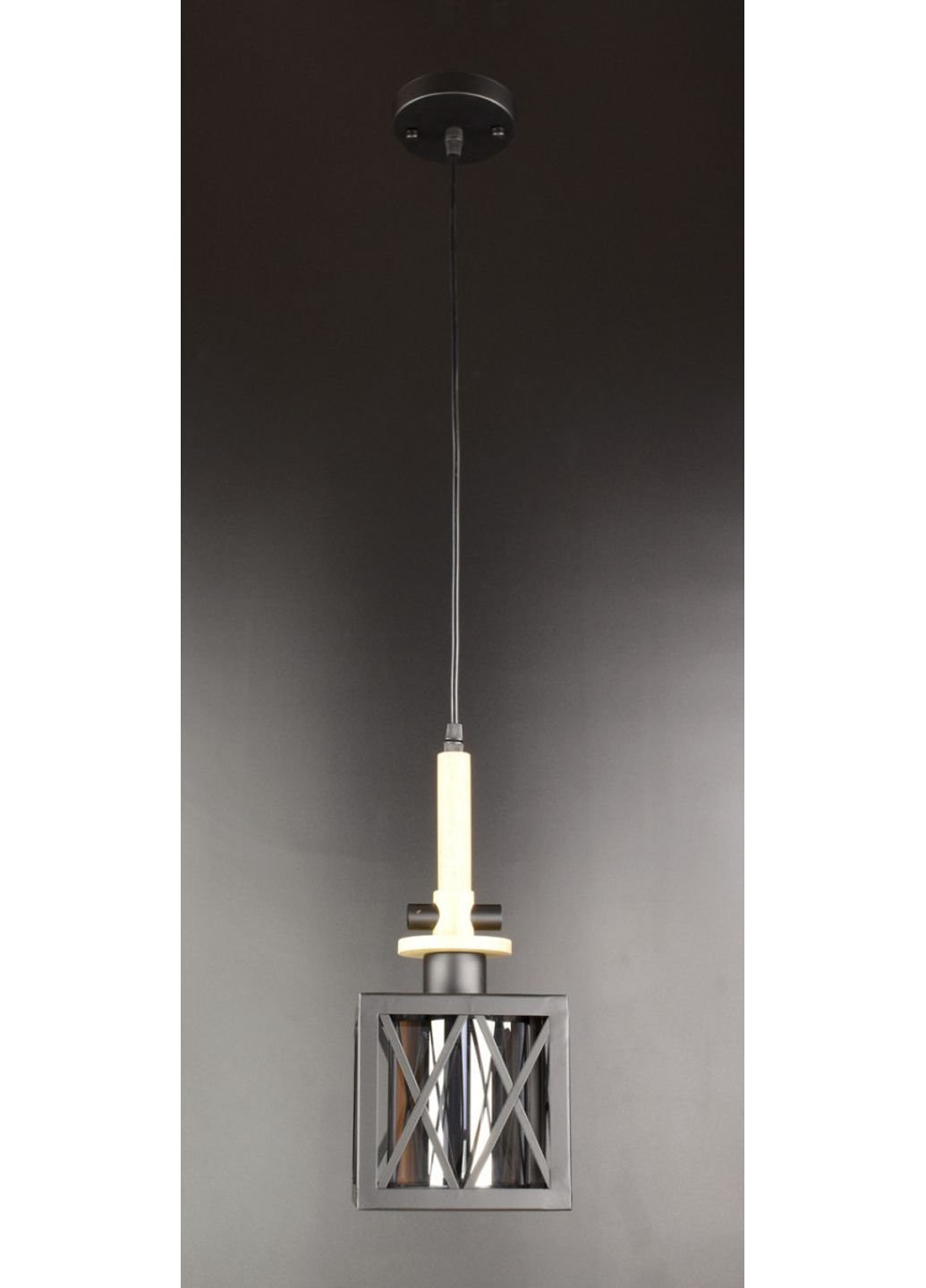 Люстра потолочная подвесная в стиле LOFT (лофт) 12302/1-gr Черный 40х16х16 см. Sunnysky (253528070)