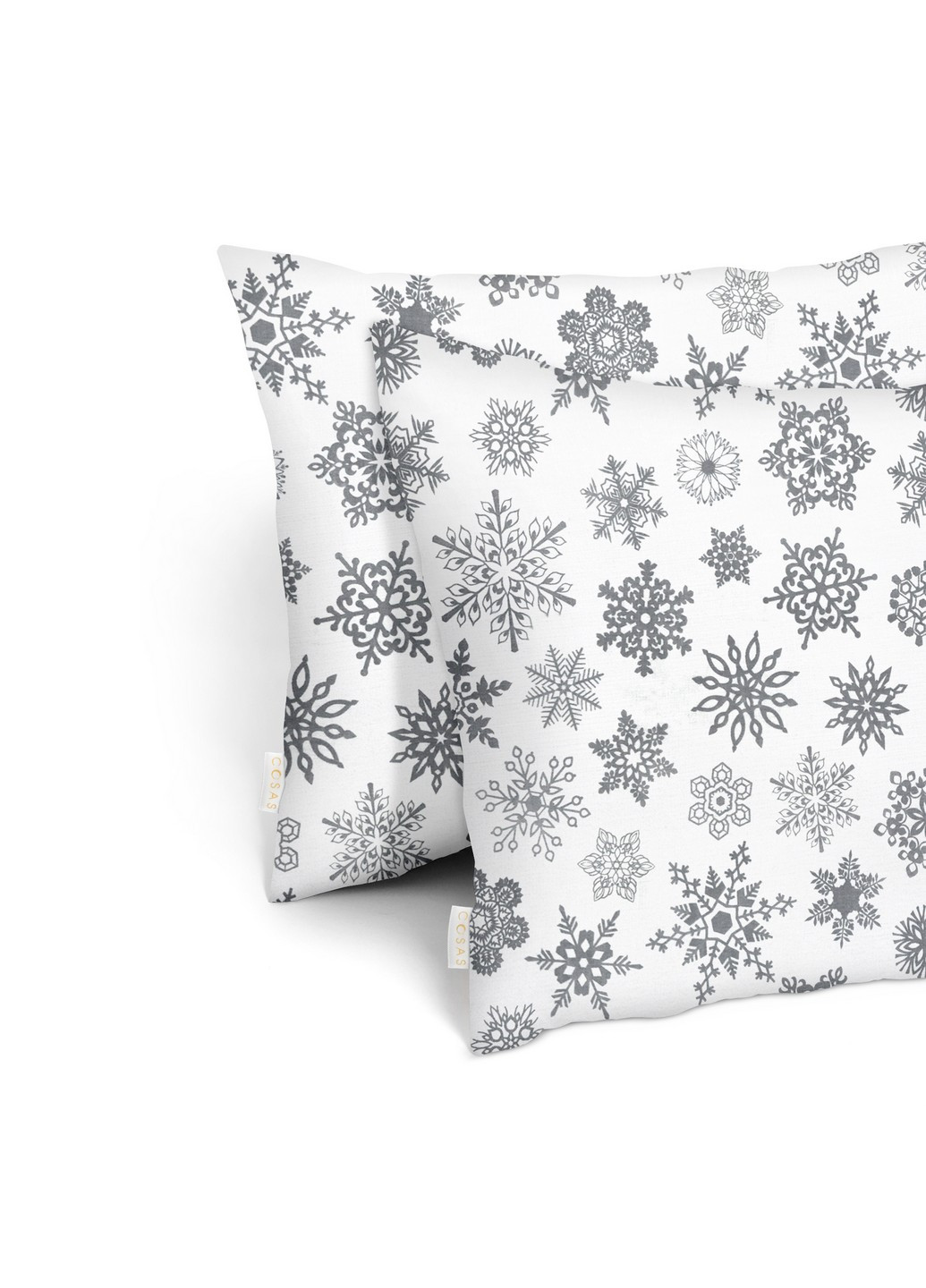 Комплект подросткового постельного белья RANFORS GRAPHITE SNOWFLAKES GREY (наволочка 50х70 - 1 шт и пододеяльник 160х220) Cosas (251370460)