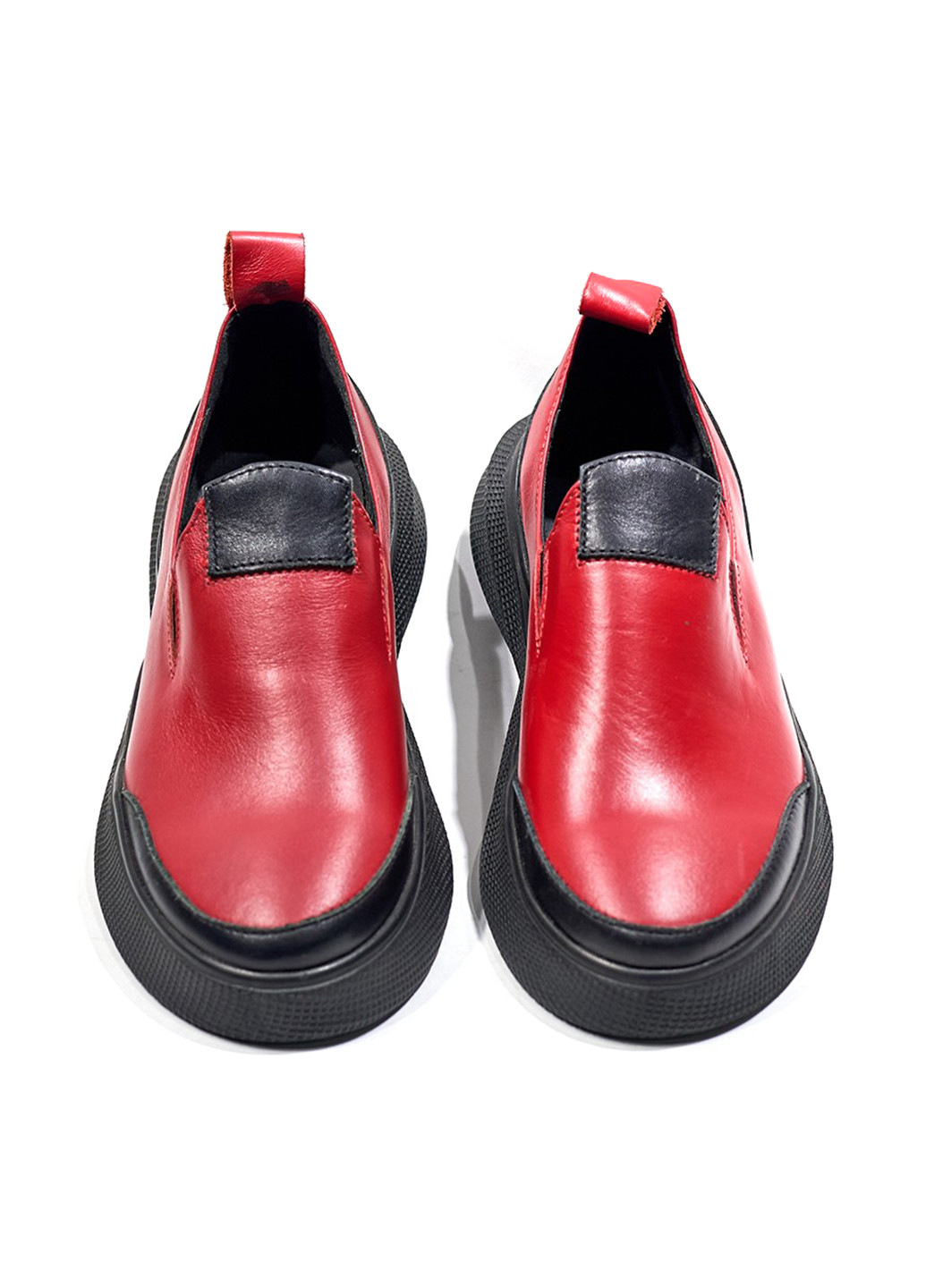 Optima Туфли лоферы красный з натуральная кожа, украина — демисезон (366080328)
