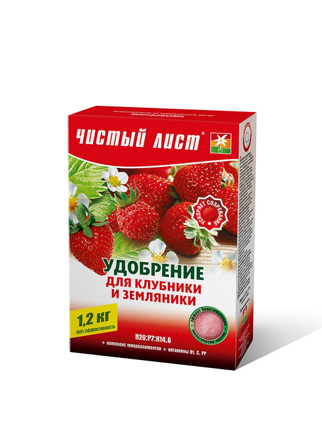 Добриво Чистий Лист для полуниці та суниці 1,2 кг Чистый Лист (215327104)