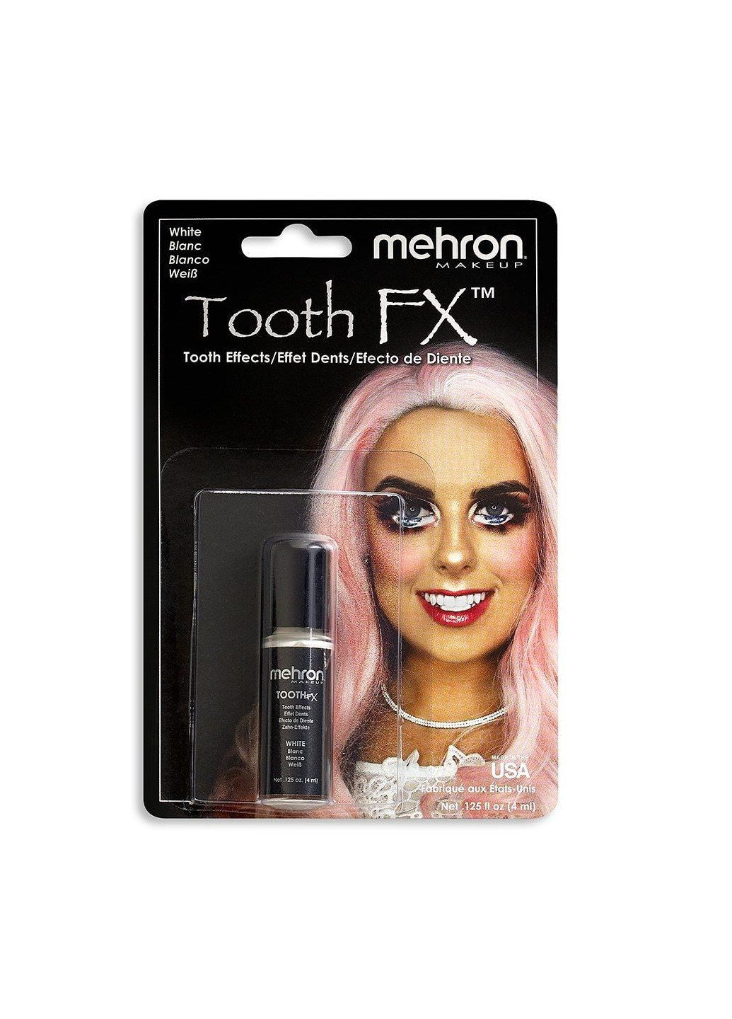 Фарба для зубів Tooth FX with Brush for Special Effects - White (Біла), 4 мл Mehron (205593378)