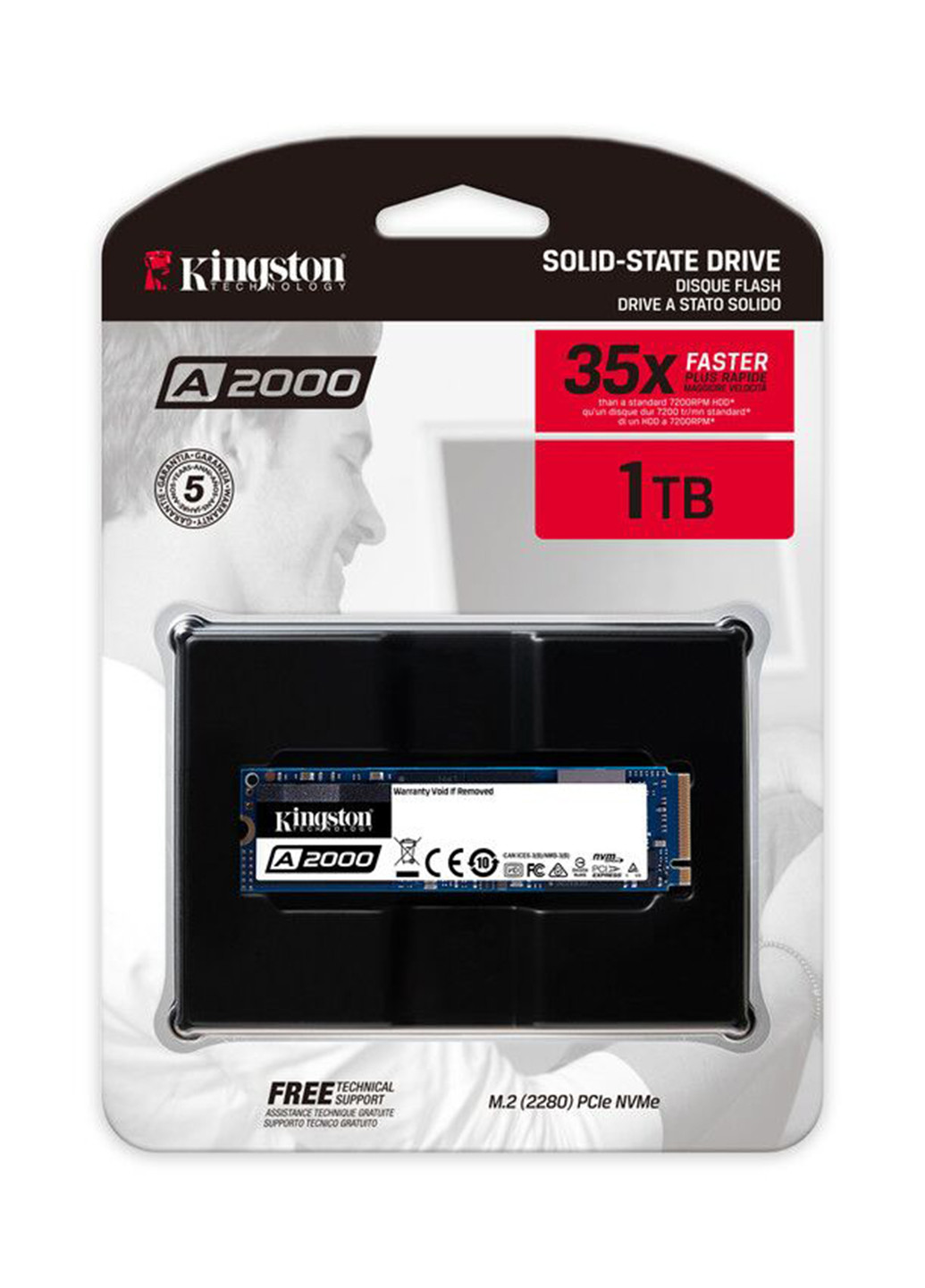 Внутренний SSD A2000 1TB NVMe M.2 2280 PCIe 3.0 x4 3D NAND TLC (SA2000M8/1000G) Kingston Внутренний SSD Kingston A2000 1TB NVMe M.2 2280 PCIe 3.0 x4 3D NAND TLC (SA2000M8/1000G) комбинированные
