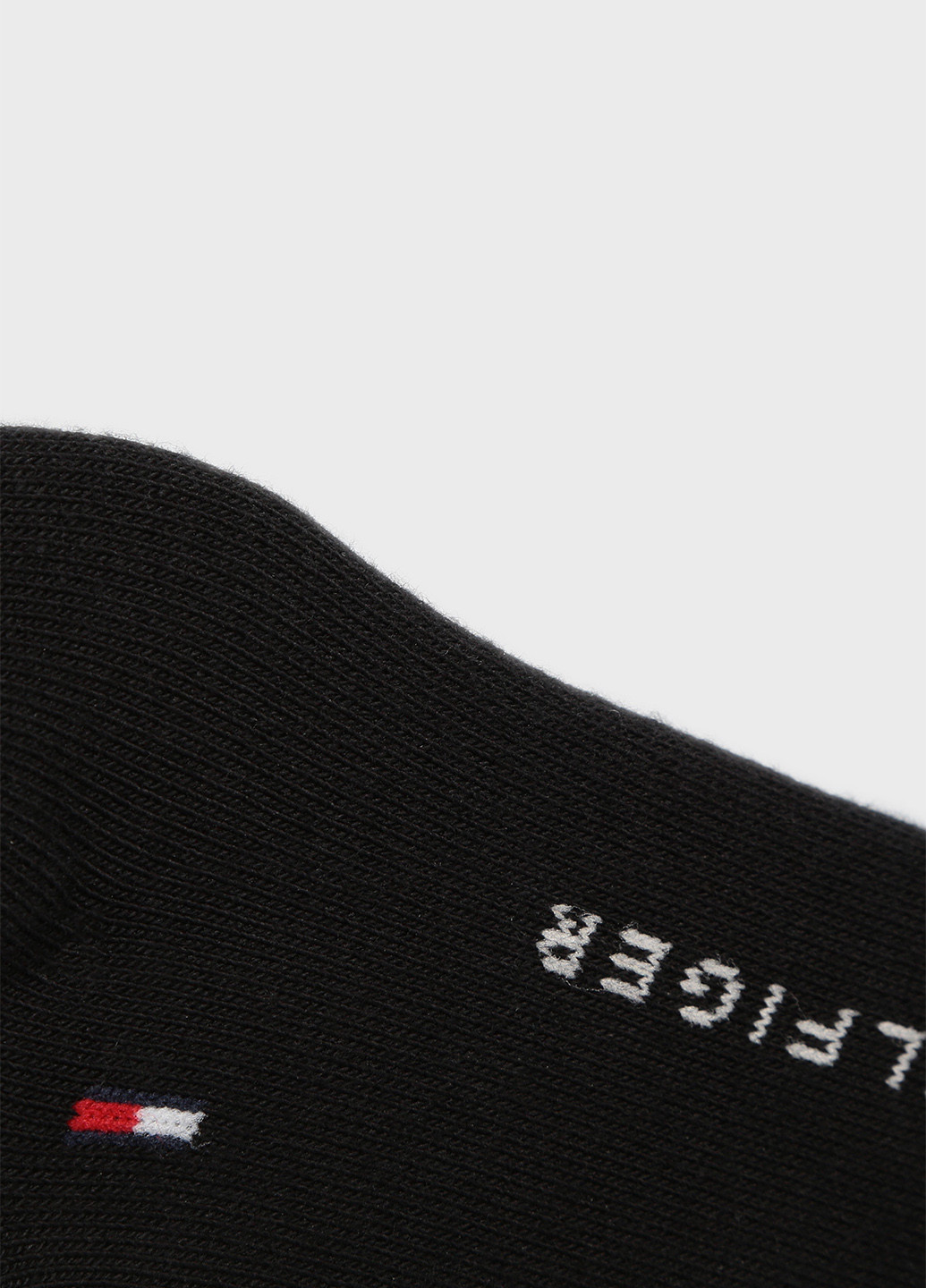 Чёрные носки (2 пары) Tommy Hilfiger однотонные (183962342)