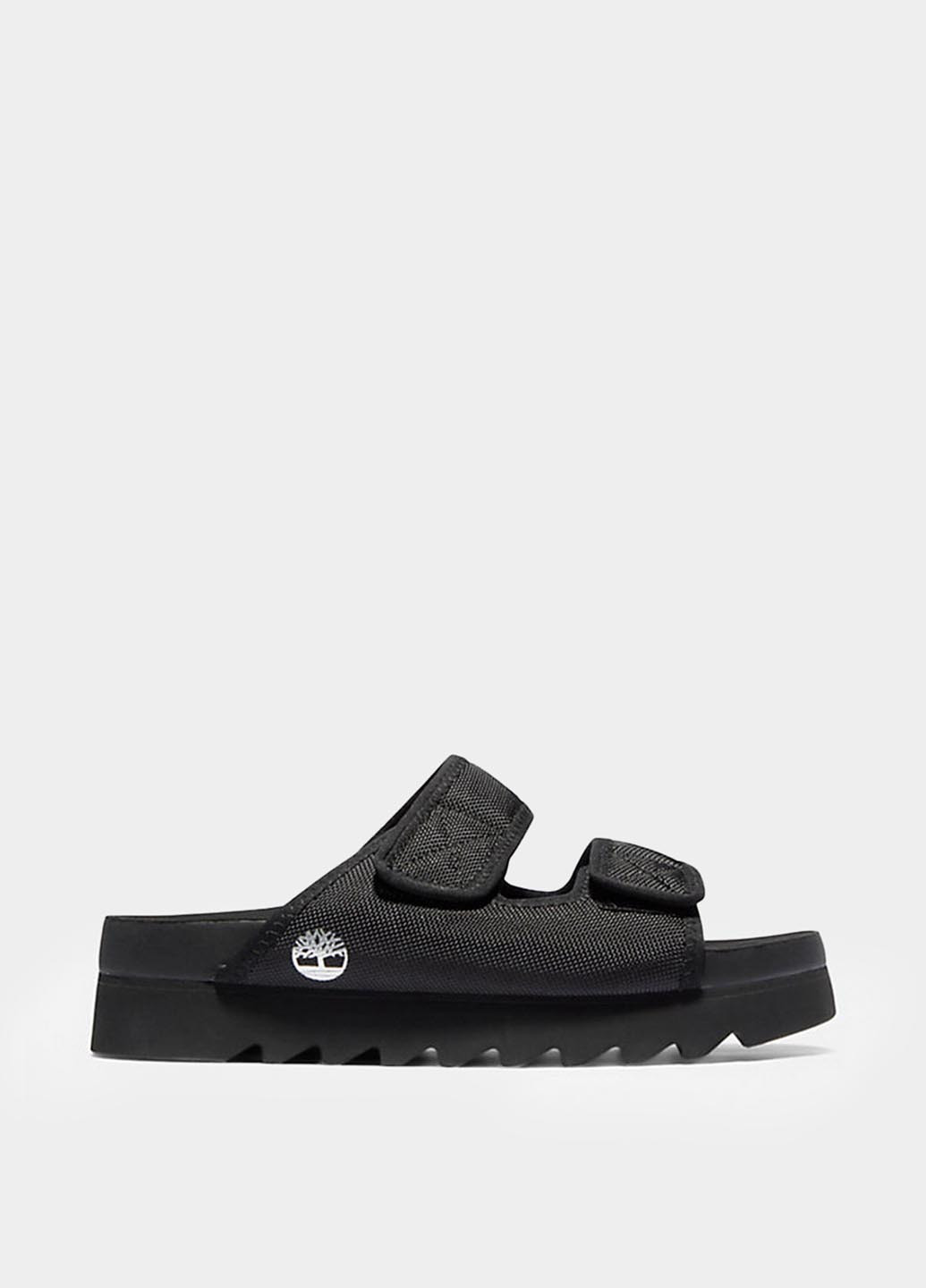 Черные шлепанцы Timberland с логотипом