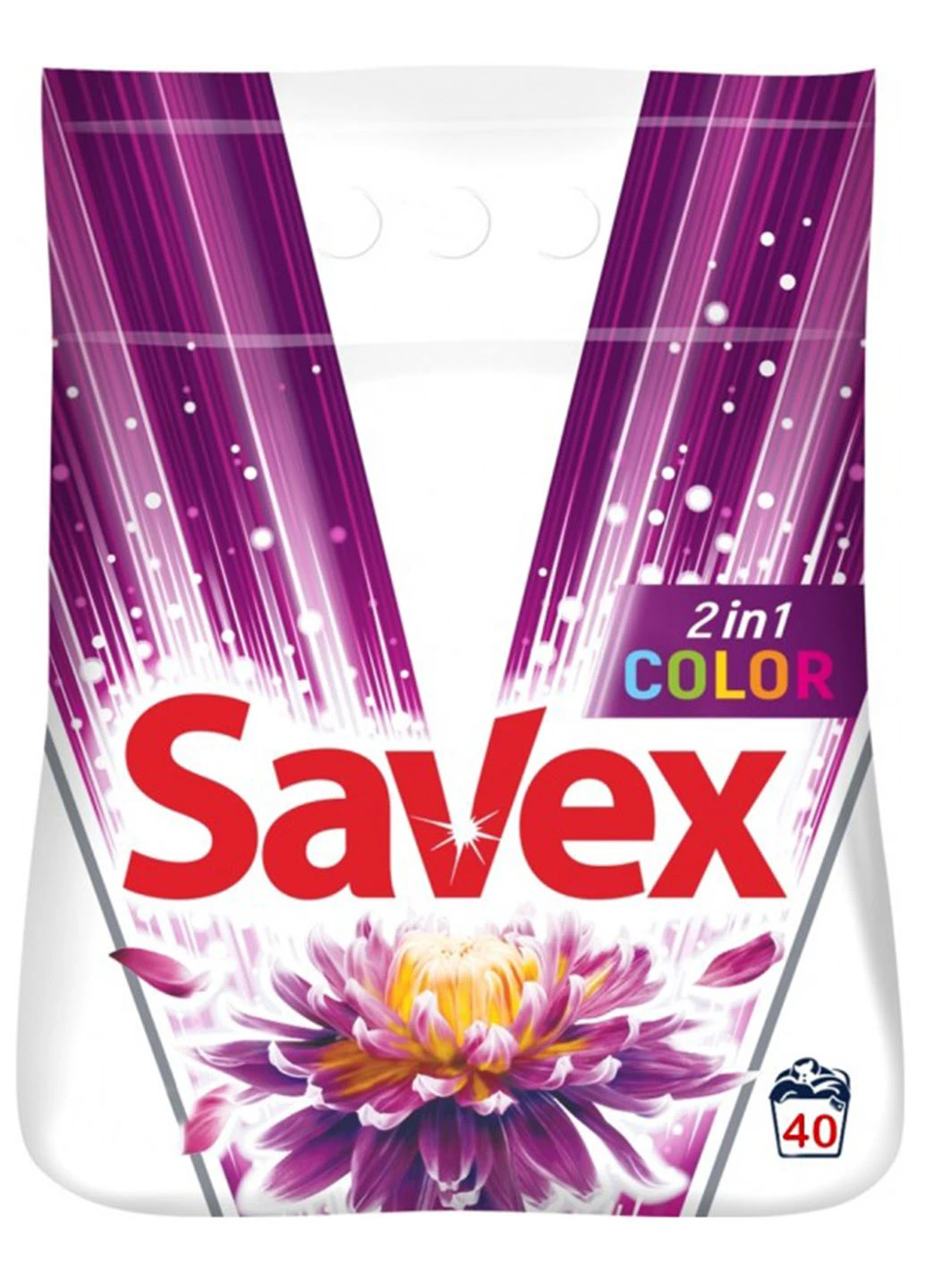 Пральний порошок Color 2in1, 4 кг 40 Прань Savex (254211752)