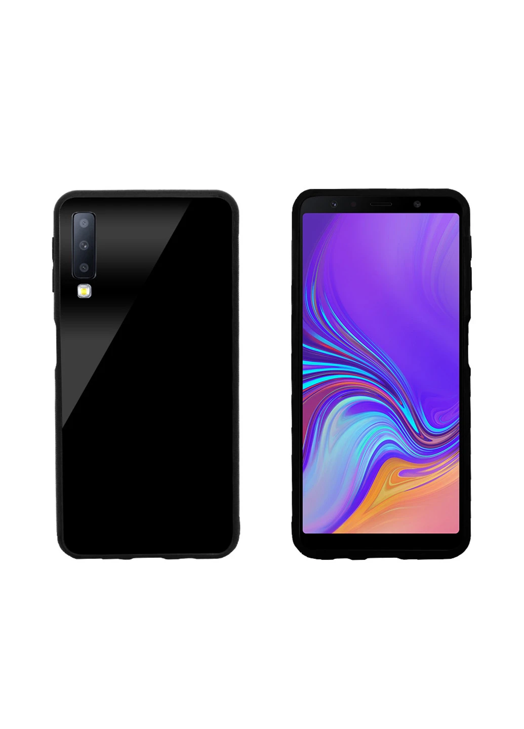 Чохол (Real Glass) для Samsung A7 (A750) (чорний) Intaleo для Samsung A7 (A750) (черный) (131340130)