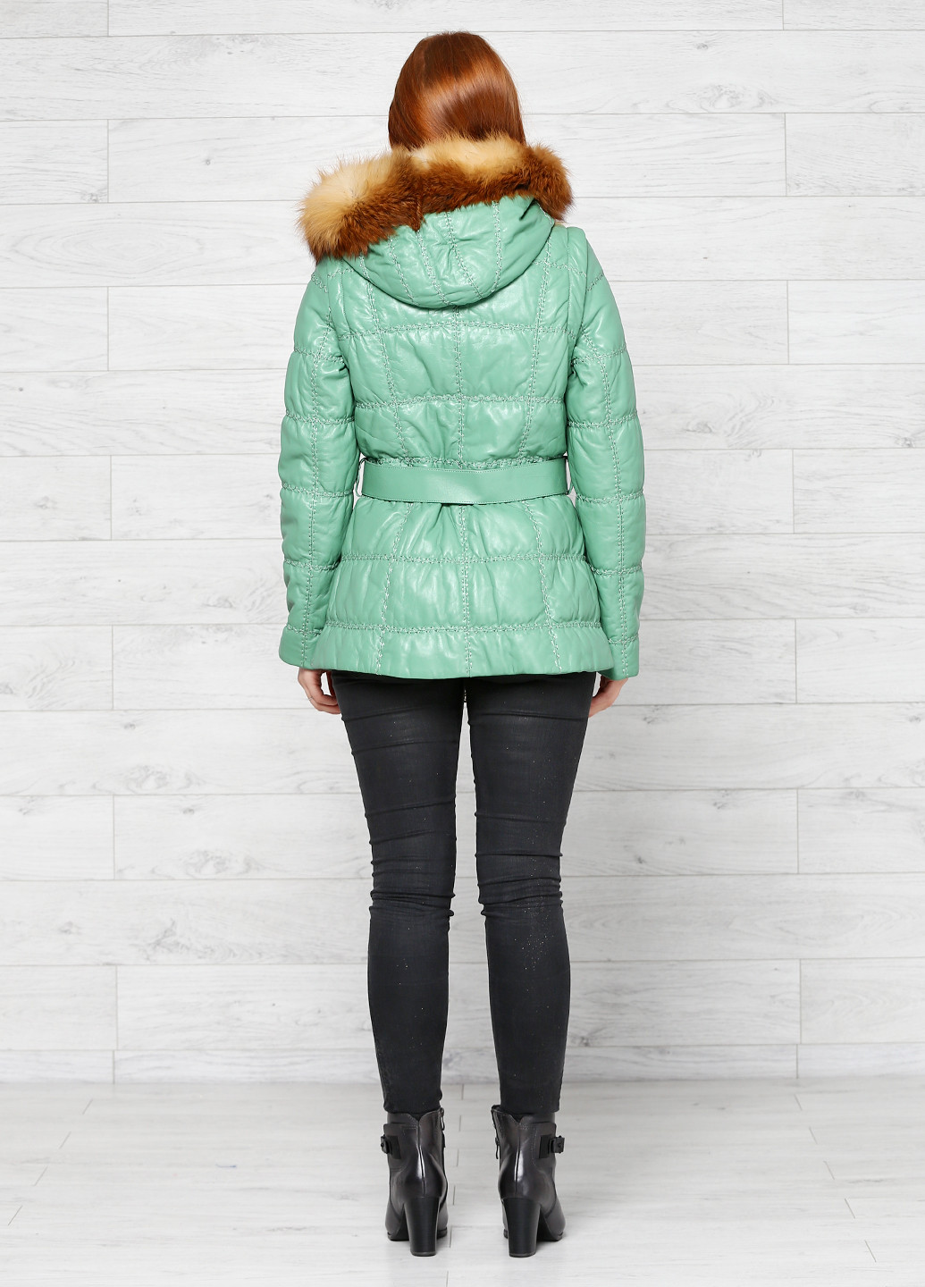 Зеленая зимняя куртка зеленый зима повседневный Bianca