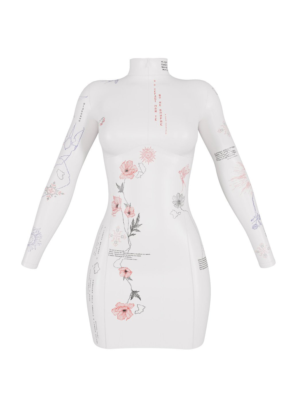 Молочное кэжуал платье Gepur с цветочным принтом