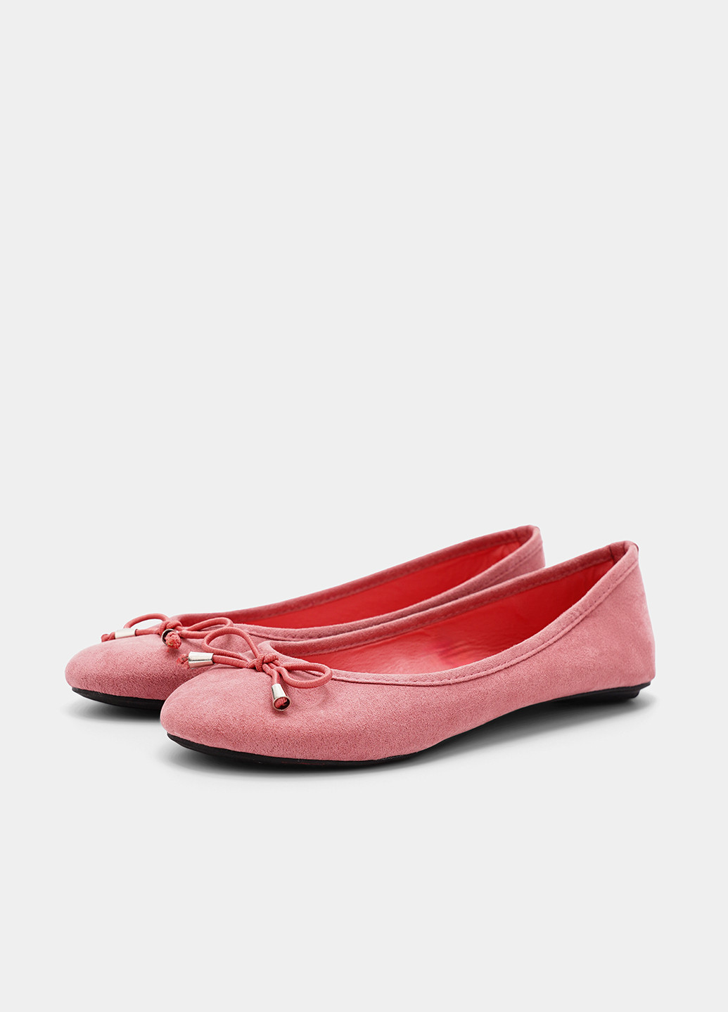 Жіночі балетки Sinsay | коралові однотонні бант текстиль (295296494)
