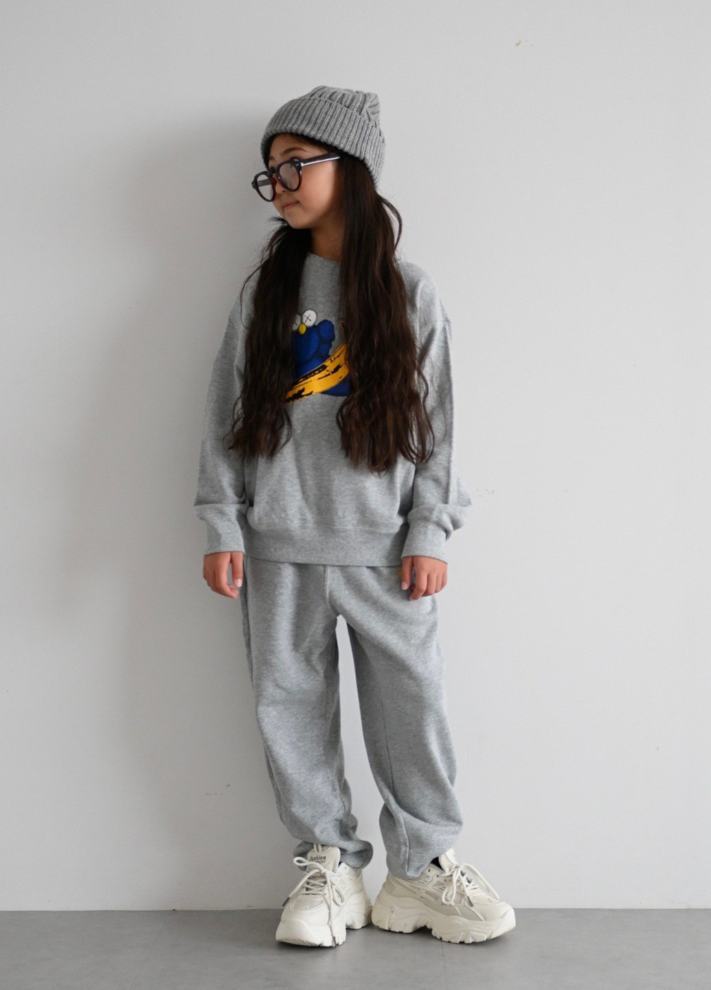 Светло-серые спортивные, кэжуал демисезонные джоггеры брюки Uniqlo