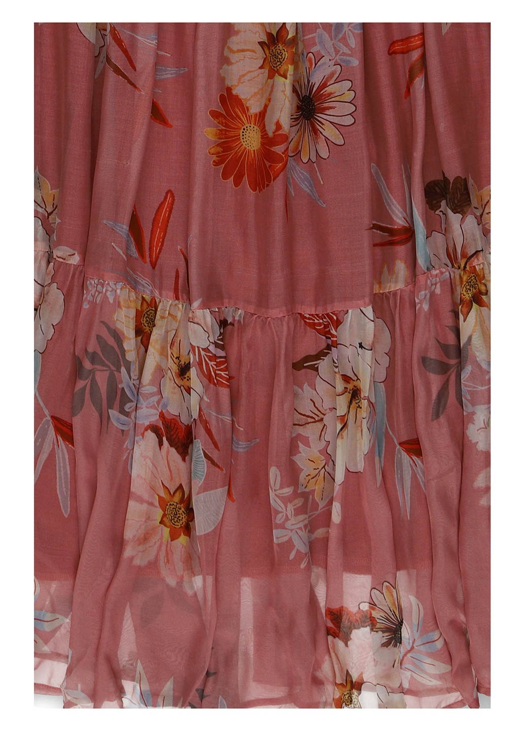 Розово-коричневое кэжуал платье клеш Nazarenogabrielli с цветочным принтом