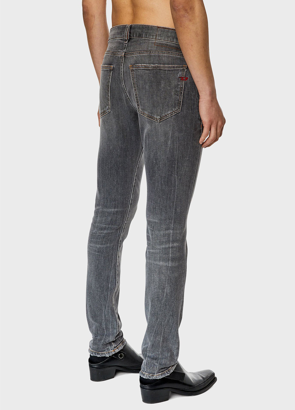 Серые демисезонные скинни джинсы Diesel