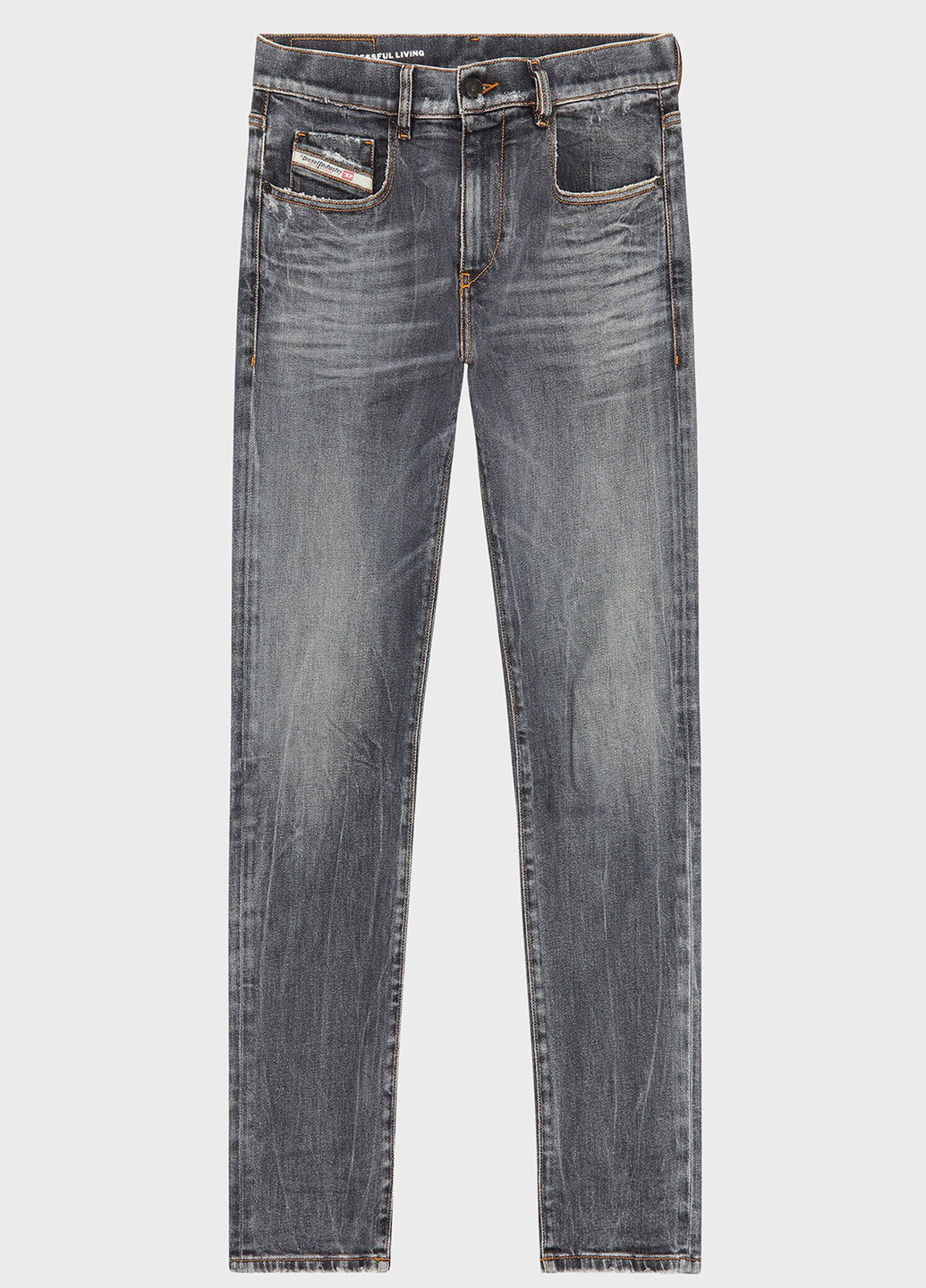 Серые демисезонные скинни джинсы Diesel