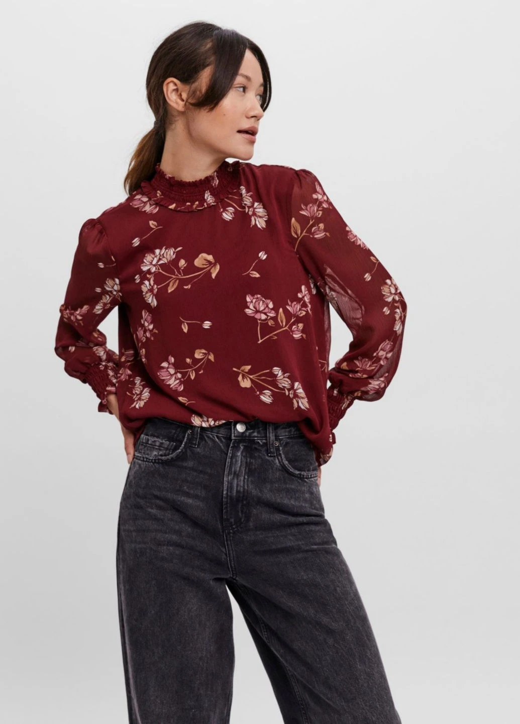 Бордова блуза Vero Moda
