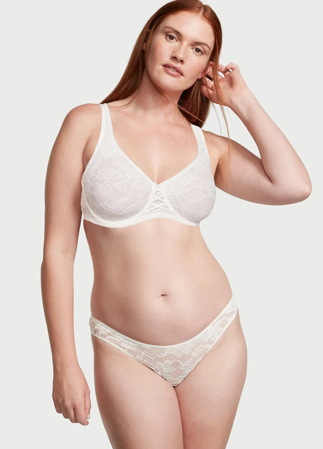 Білий демісезонний комплект (бюстгальтер, трусики) Victoria's Secret