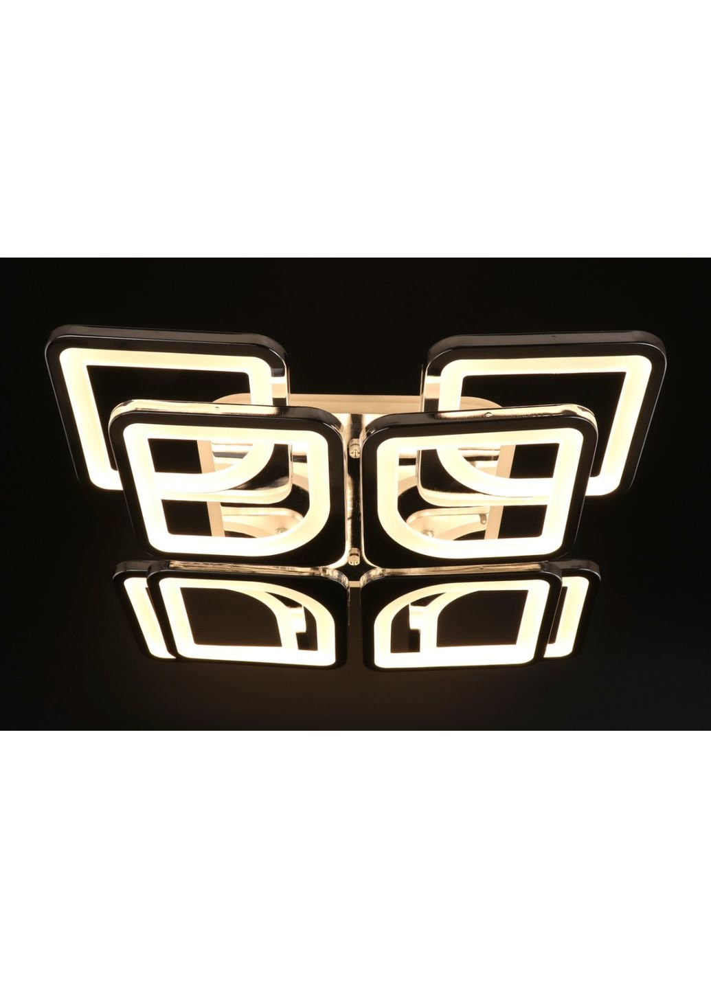 Люстра потолочная LED с пультом A2281/4+4S-RGB-ch Хром 11х43х43 см. Sunnysky (253628672)