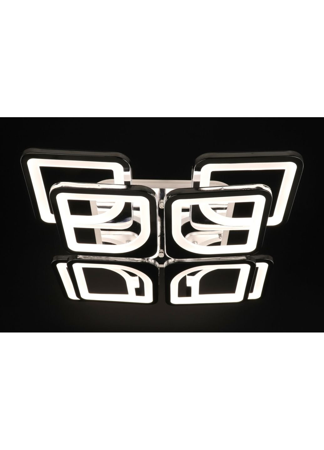 Люстра потолочная LED с пультом A2281/4+4S-RGB-ch Хром 11х43х43 см. Sunnysky (253628672)