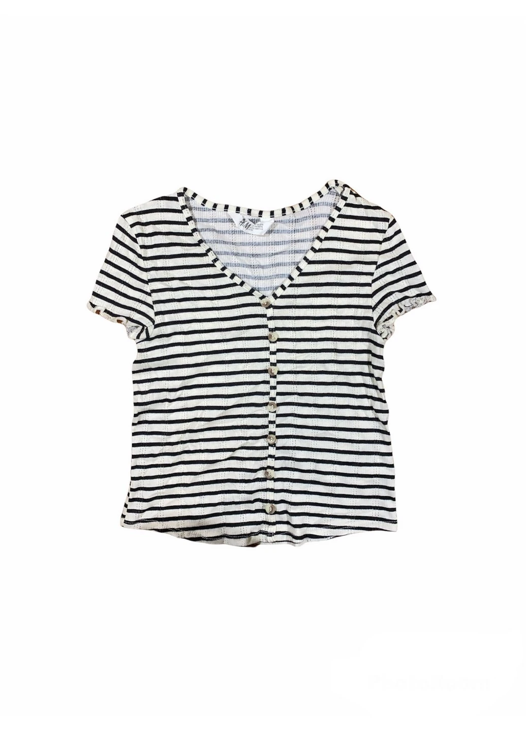 Белая летняя футболка H&M