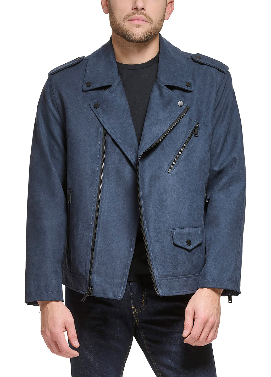 Синя демісезонна куртка косуха DKNY