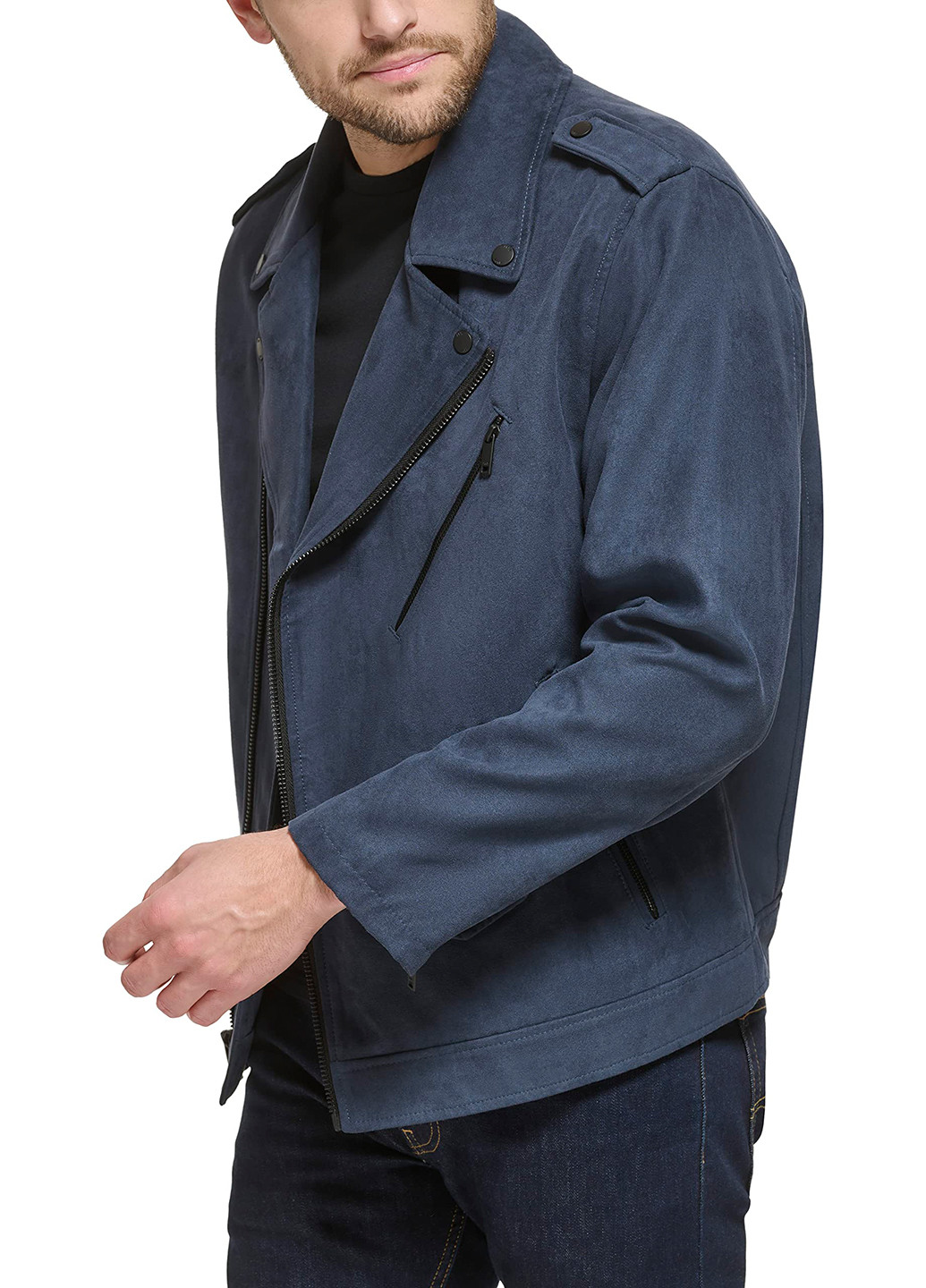 Синя демісезонна куртка косуха DKNY